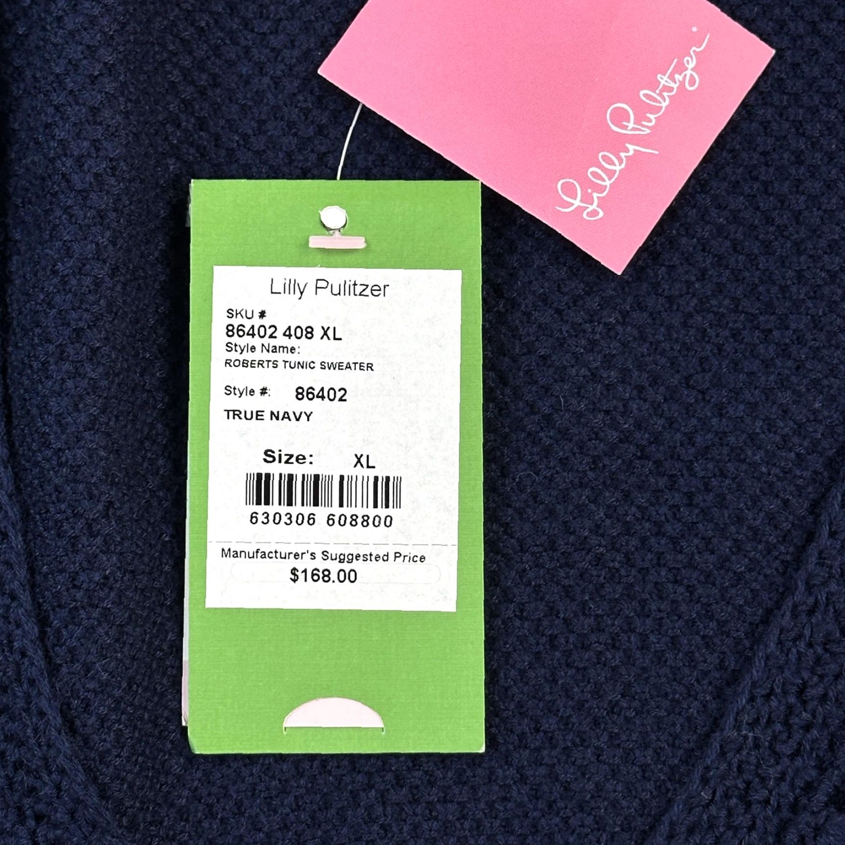 Lilly Pulitzer Lilly Pulitzer Sweater Women's XL Blue Wool Blend Roberts Tunic Pullover NWT Size XL / US 12-14 / IT 48-50 - 6 Thumbnail