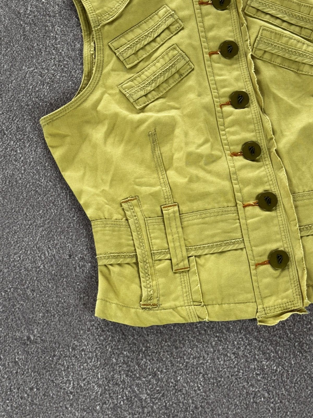 If Six Was Nine Vintage Diesel Style Grunge Military Vest Size XS / US 0-2 / IT 36-38 - 8 Thumbnail