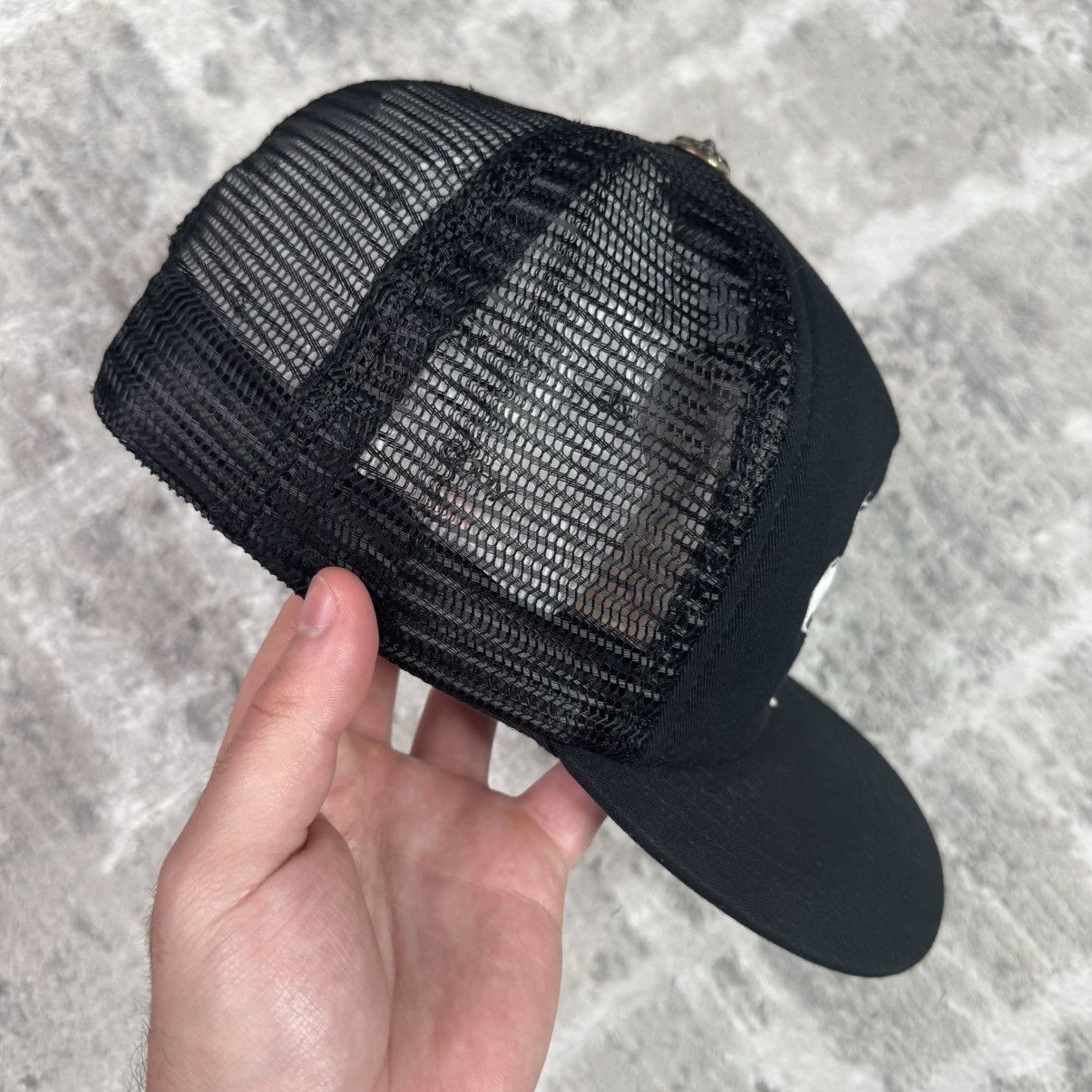 Chrome Hearts Cemetery cross patch trucker hat Size ONE SIZE - 6 Thumbnail