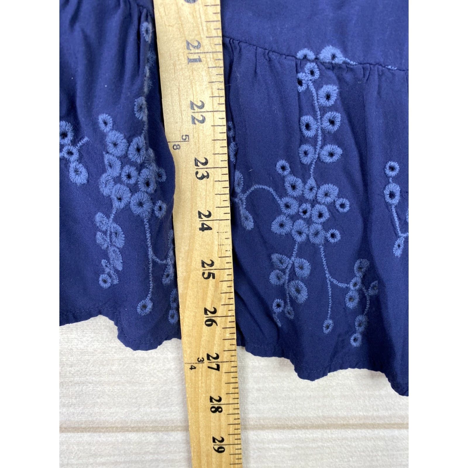 Vintage Maurices Blouse Womens M Blue Sleeveless Lined Floral Printed Flowy Lightweight Knit Spaghetti Strap Size M / US 6-8 / IT 42-44 - 6 Thumbnail