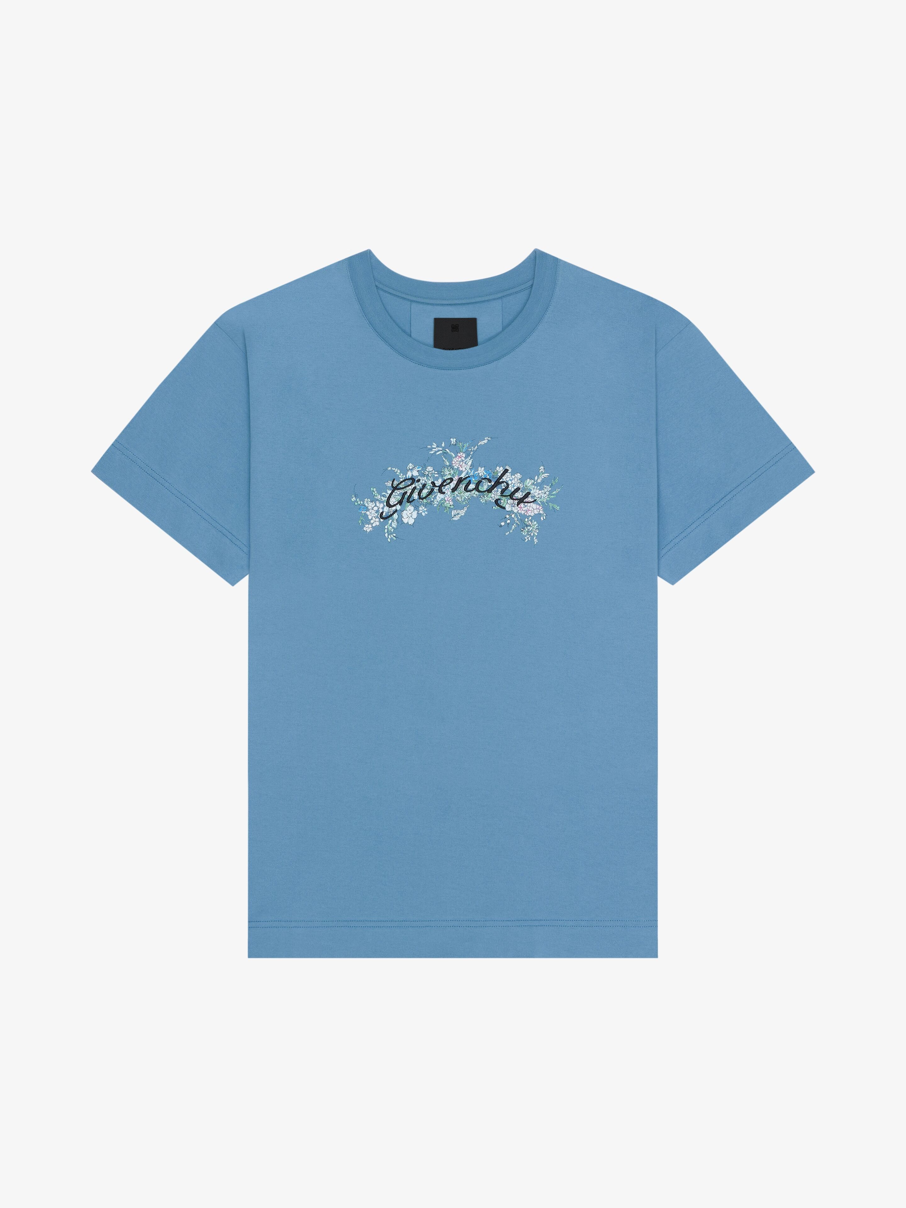 Givenchy o1w1db10925 Standard Short Sleeve Base T-Shirt in Blue Size US L / EU 52-54 / 3 - 1 Thumbnail