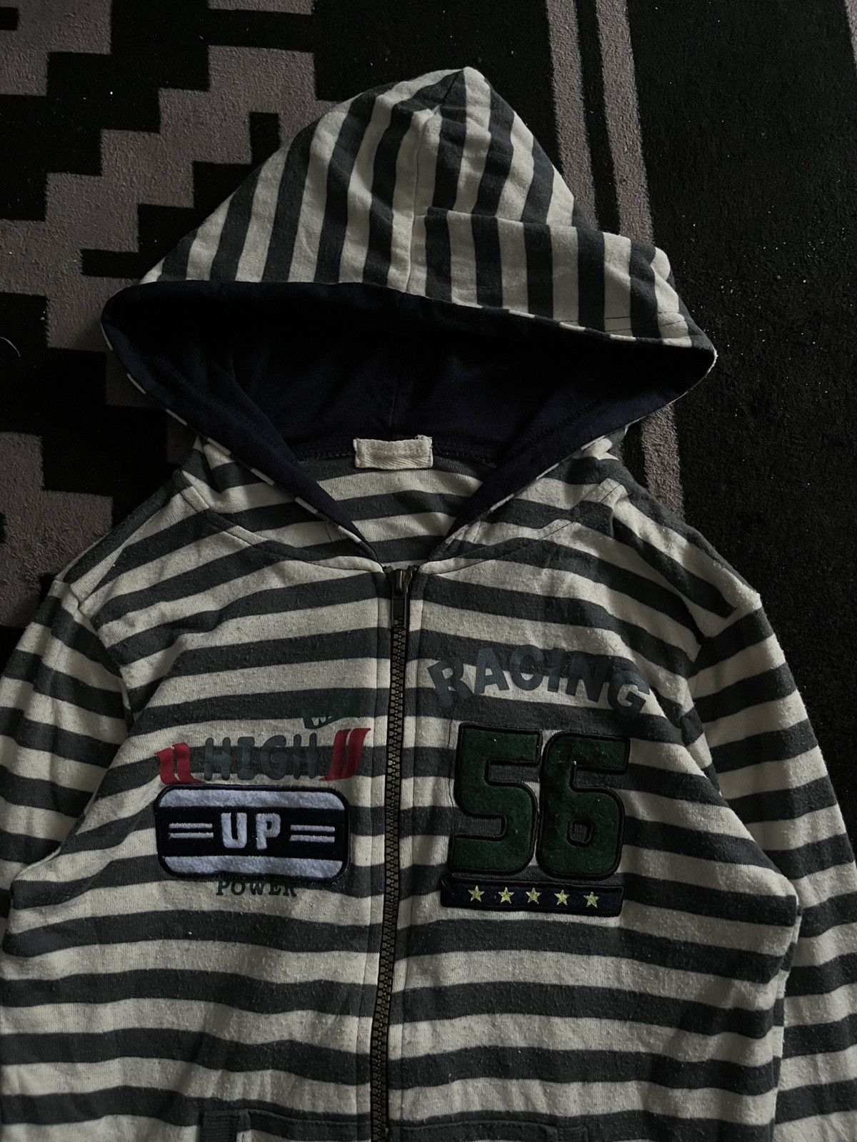Hysteric Glamour Japanese unknwn striped racing hoodie Size US M / EU 48-50 / 2 - 3 Thumbnail