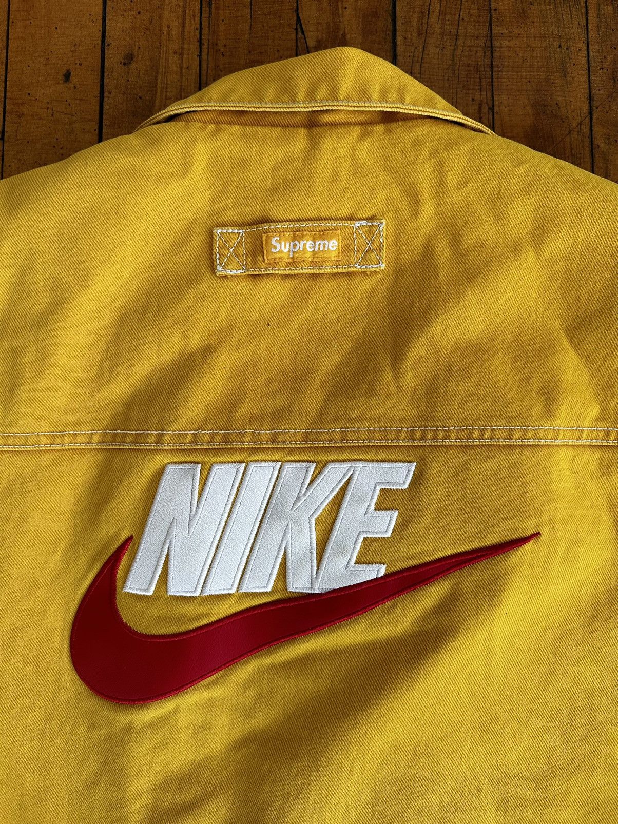 Supreme nike double zip quilted work jacket discount mustard