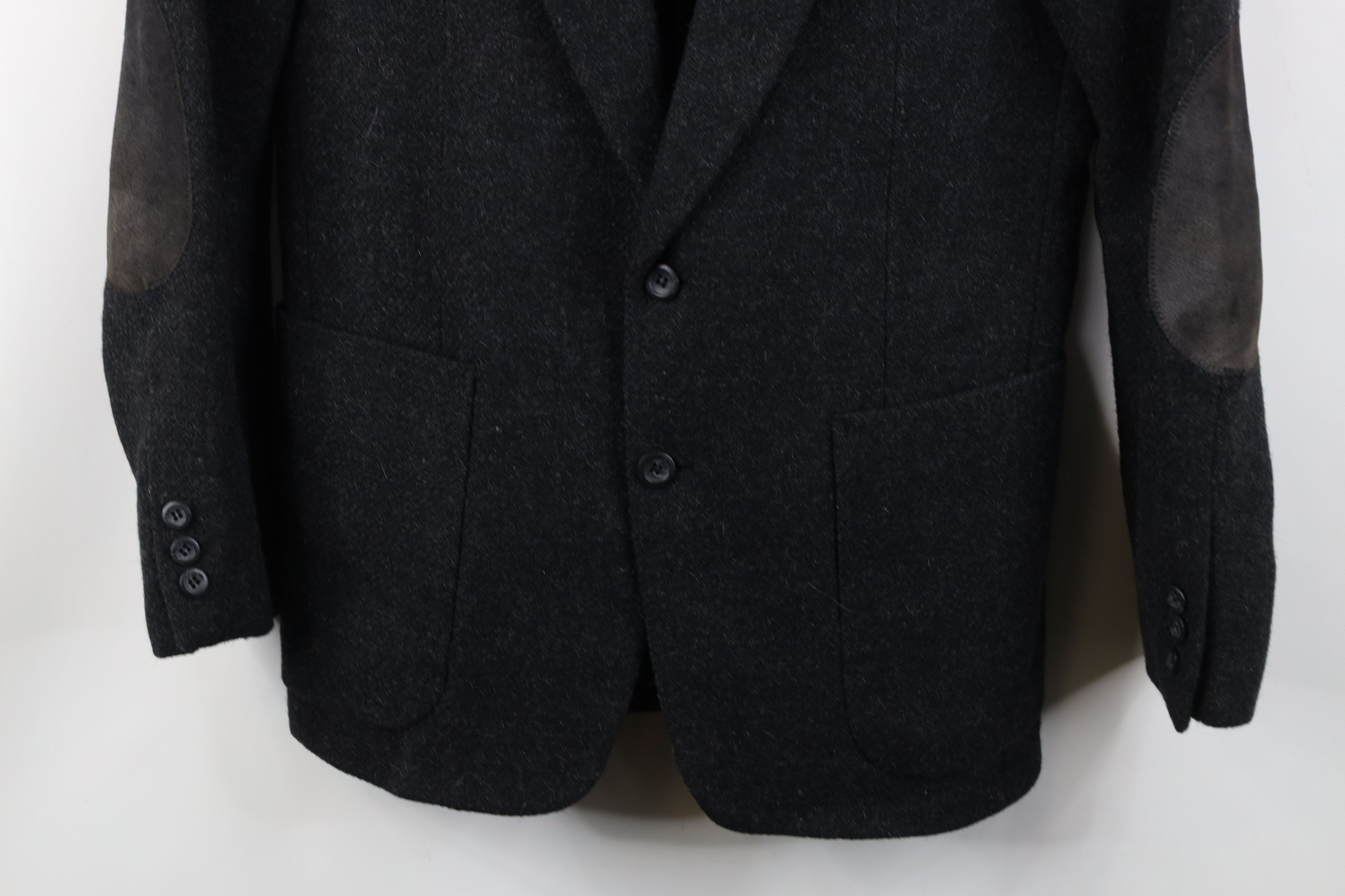 Vintage Vintage 90s Streetwear Elbow Patch Suit Blazer Jacket Gray Size US L / EU 52-54 / 3 - 3 Thumbnail