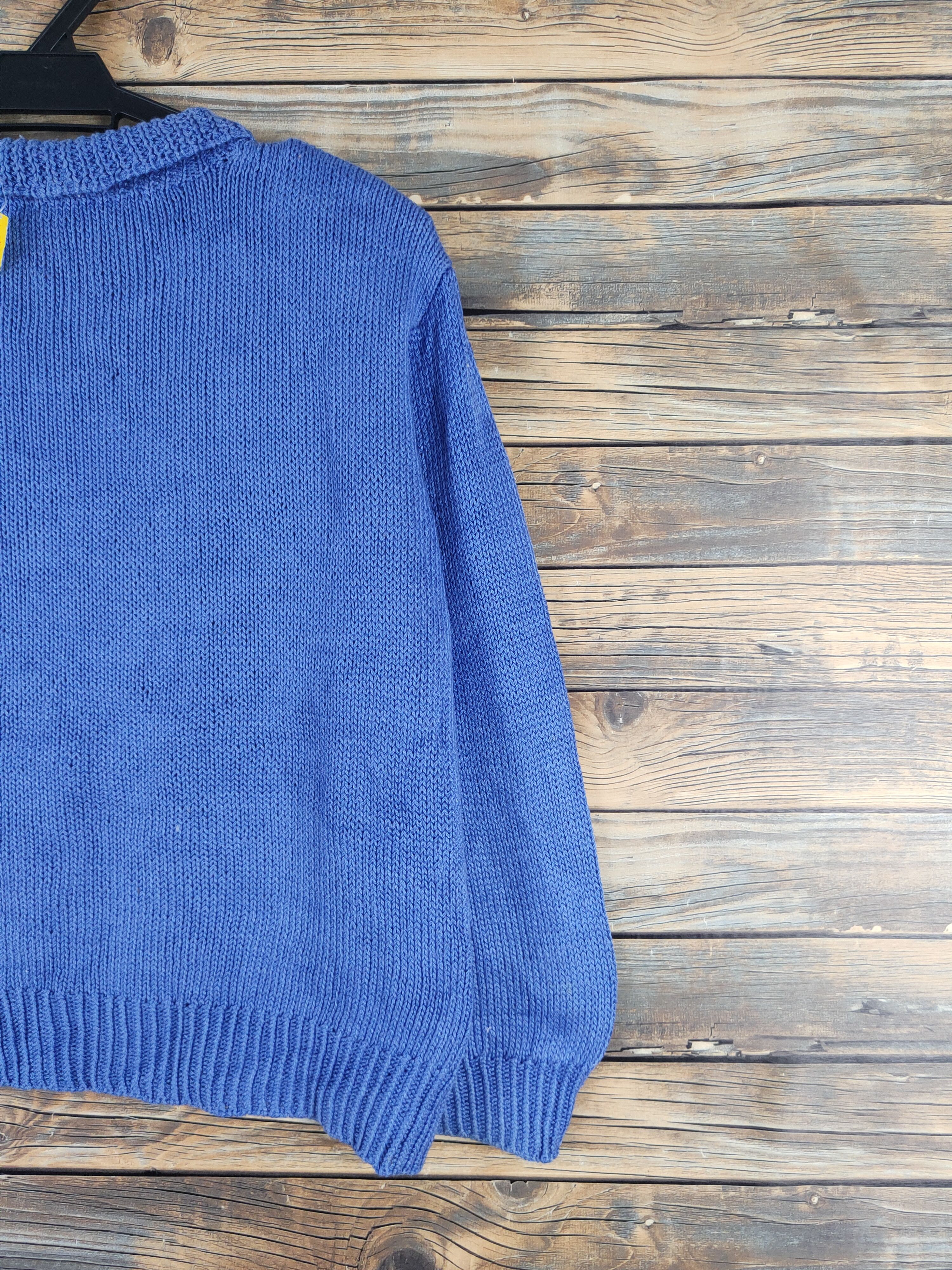 Japanese Brand × Vintage Japanese Brand Blue Knitwear Sweatshirts #W1472 Size L / US 10 / IT 46 - 10 Thumbnail