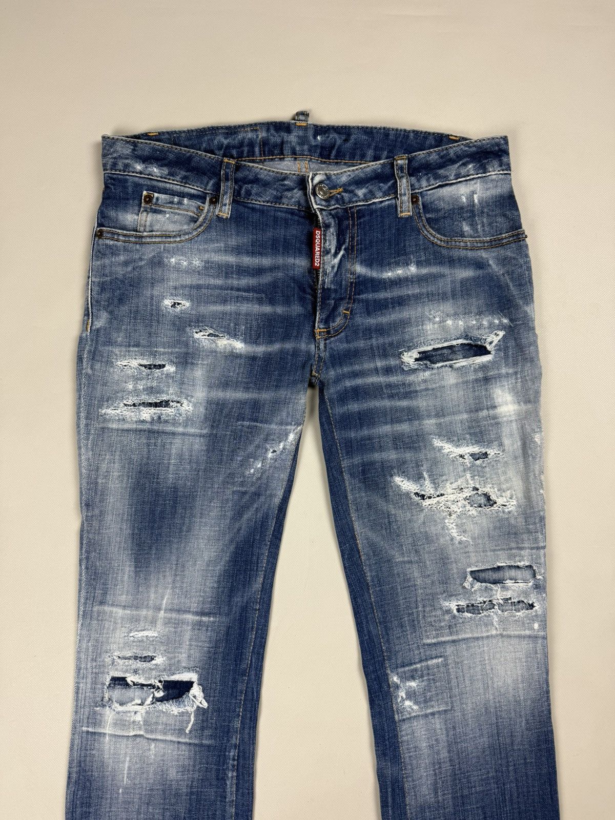 Dsquared2 Dsquared2 Medium Waist Flare Jean Distressed Denim Jeans Size 27" / US 4 / IT 40 - 5 Thumbnail