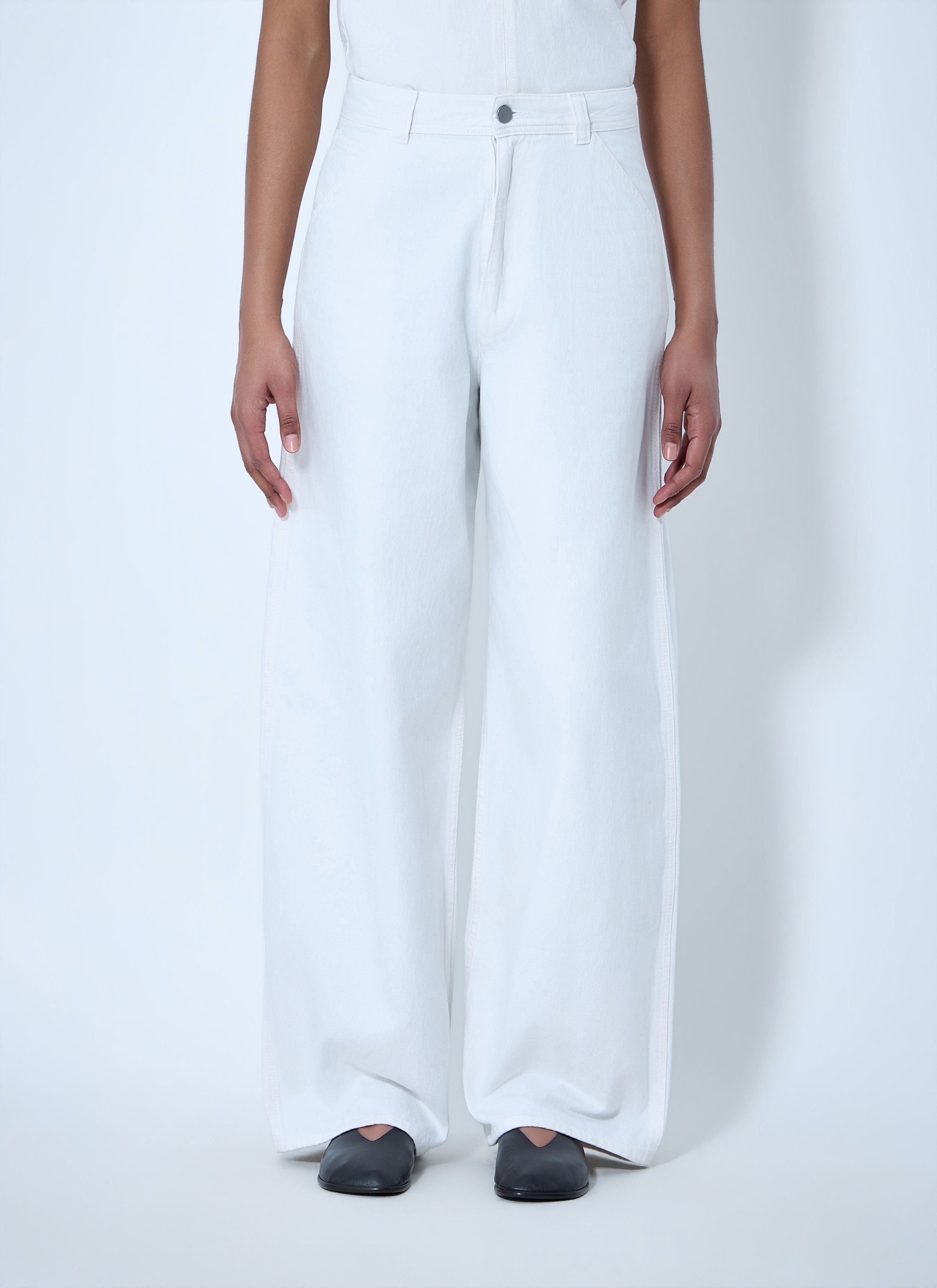 Lemaire Wide-Leg Trousers Size 28" / US 6 / IT 42 - 1 Thumbnail