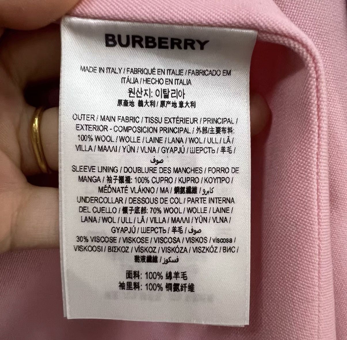 Burberry Burberry pink single-breasted blazer J41 Size XS / US 0-2 / IT 36-38 - 3 Thumbnail
