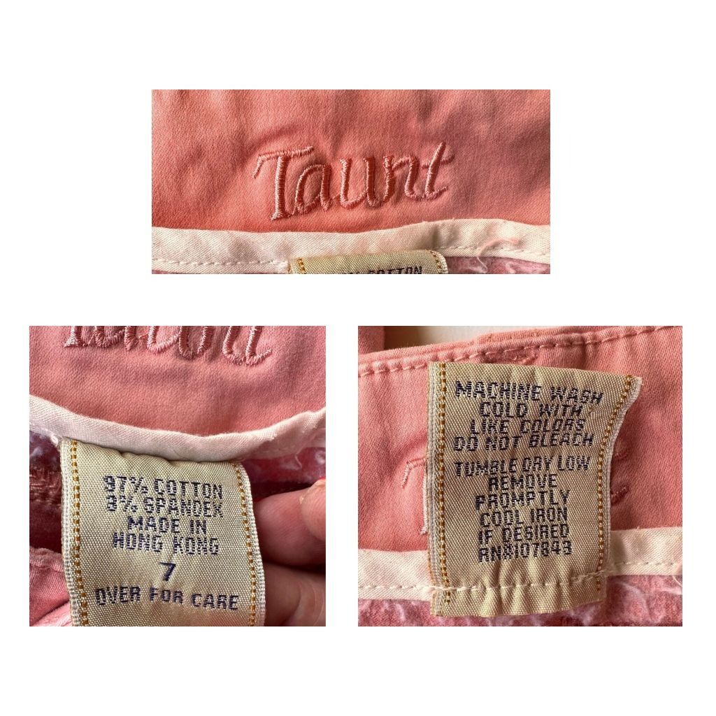 Vintage Vintage 90's Taunt Pants Size 7 Peach Low Rise Wide Leg Size 31" - 11 Thumbnail