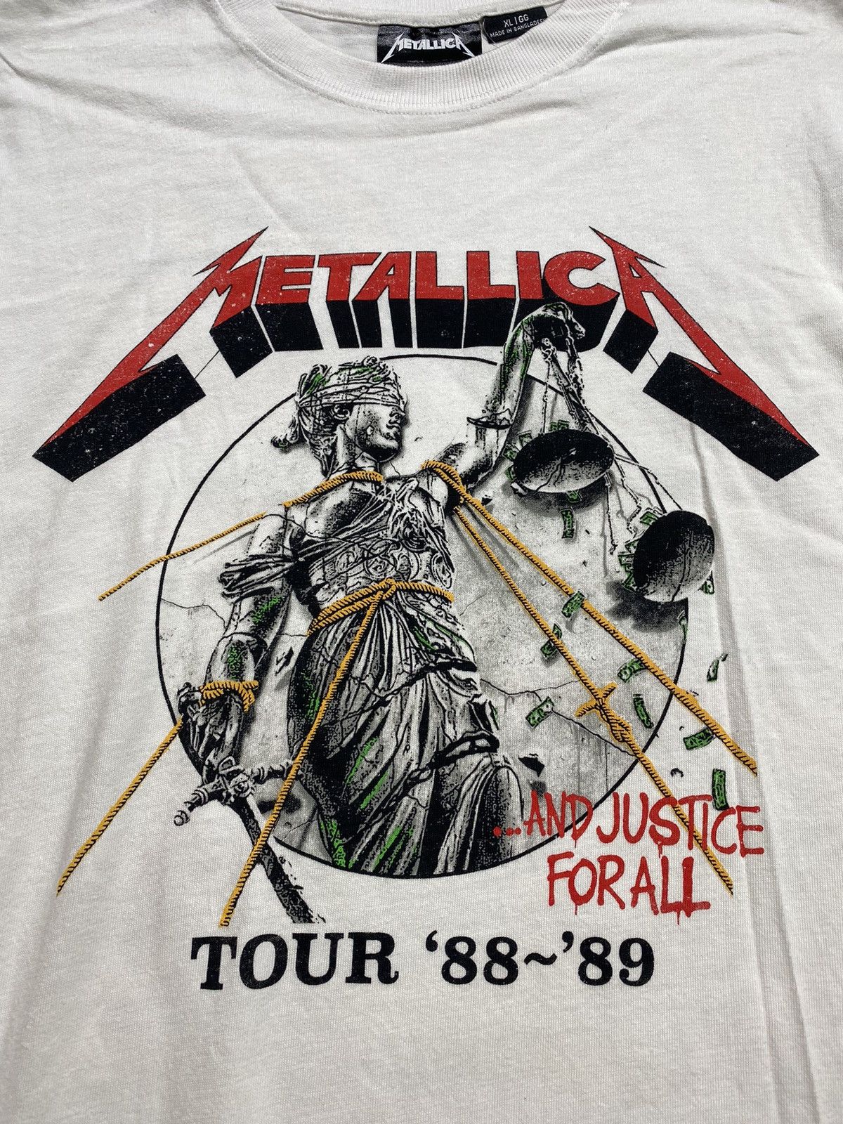 Band Tees Repro Metallica And Justice For All 1988 Tour Size US M / EU 48-50 / 2 - 2 Thumbnail