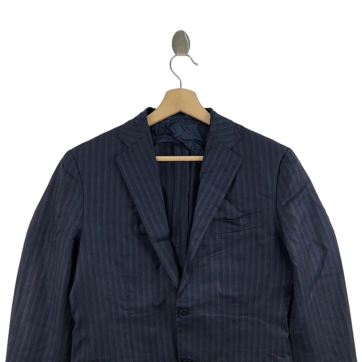 Loro Piana × SHIPS Vtg LORO PIANA x SHIPS 3 Silk Air 2 Button Striped Blazer Size 36R - 2 Thumbnail