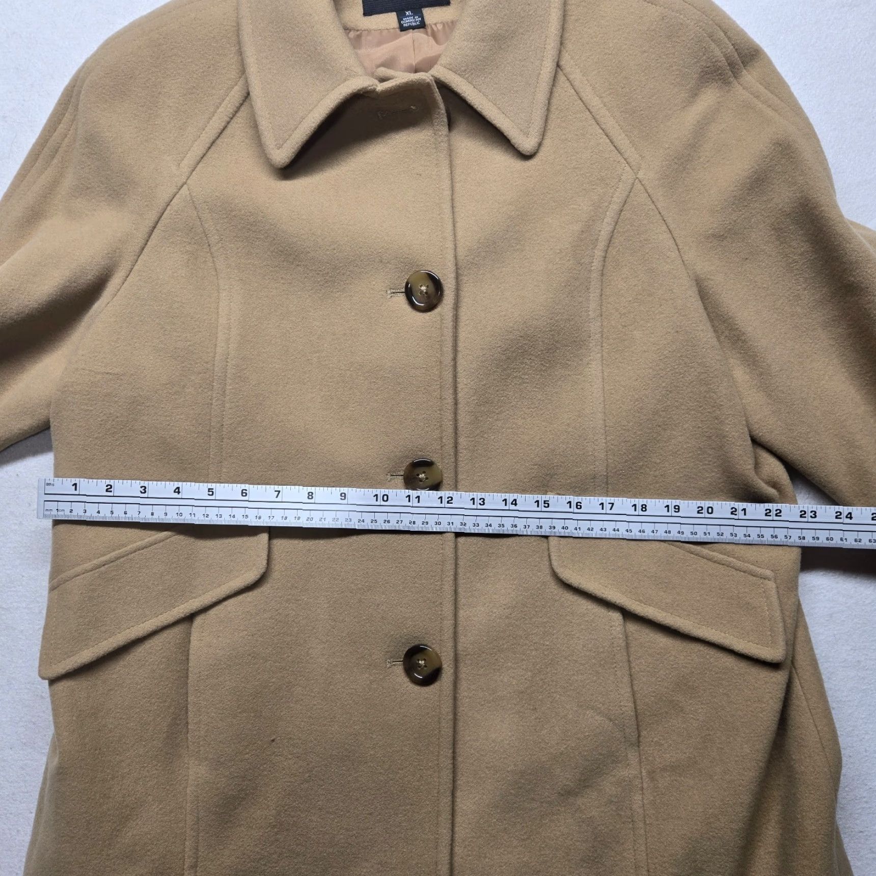 London Fog London Fog Overcoat Beige Wool Women's XL Jacket Size XL / US 12-14 / IT 48-50 - 6 Thumbnail