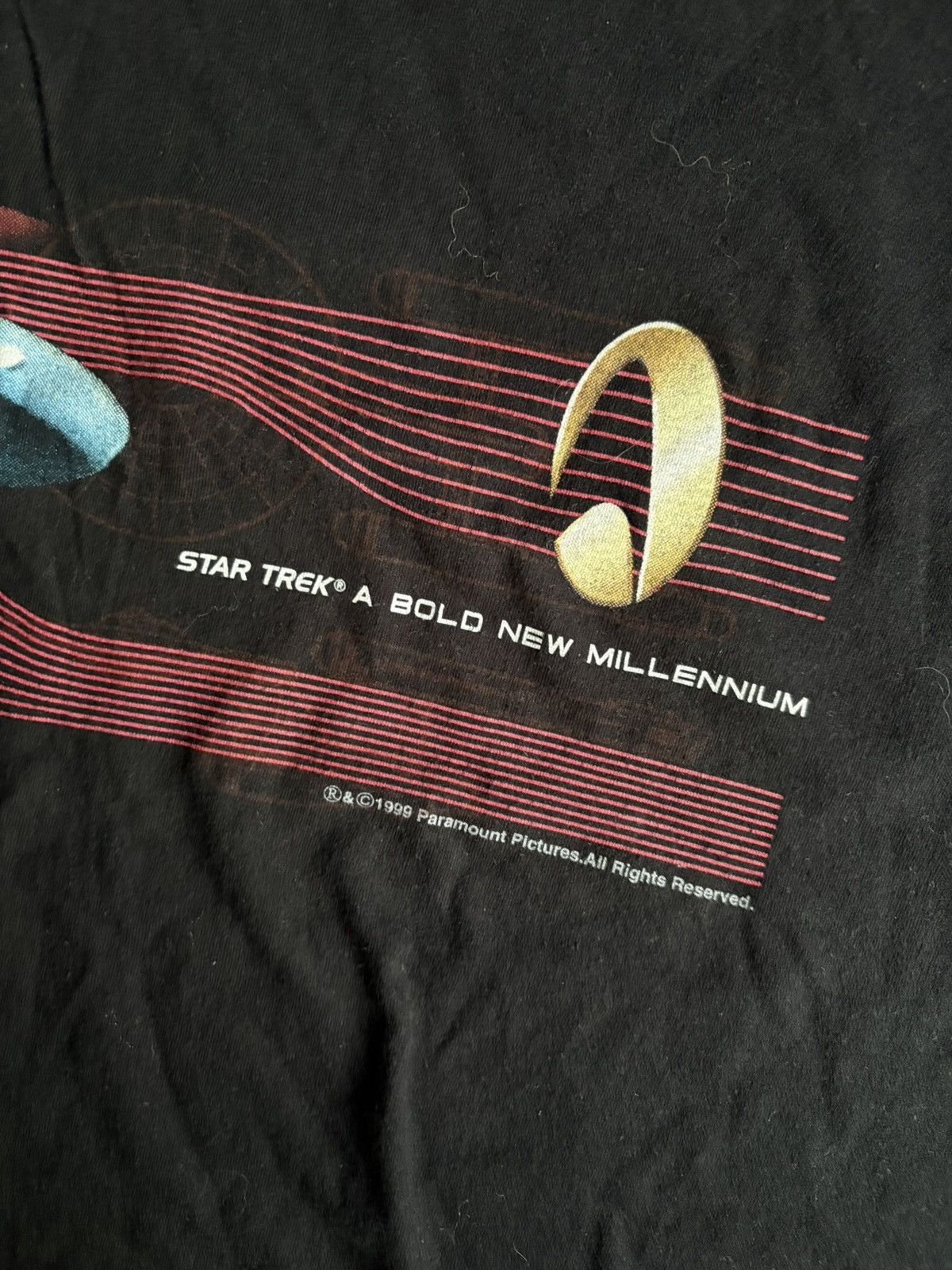 Vintage 1999 Star Trek 'A Bold New Millenium' Promo Serial T-Shirt Size US L / EU 52-54 / 3 - 4 Thumbnail
