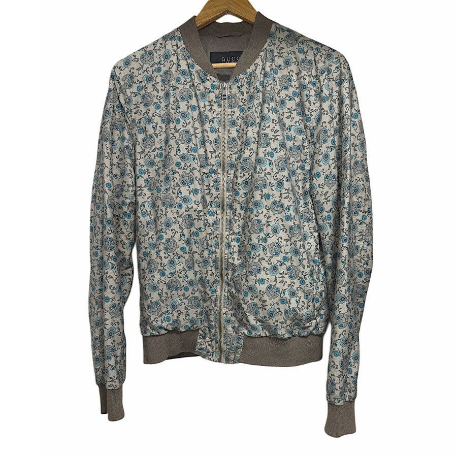 Gucci Authentic Gucci 12 SS Aluminum Transfer Silk Blend Jacket Size US S / EU 44-46 / 1 - 1 Thumbnail