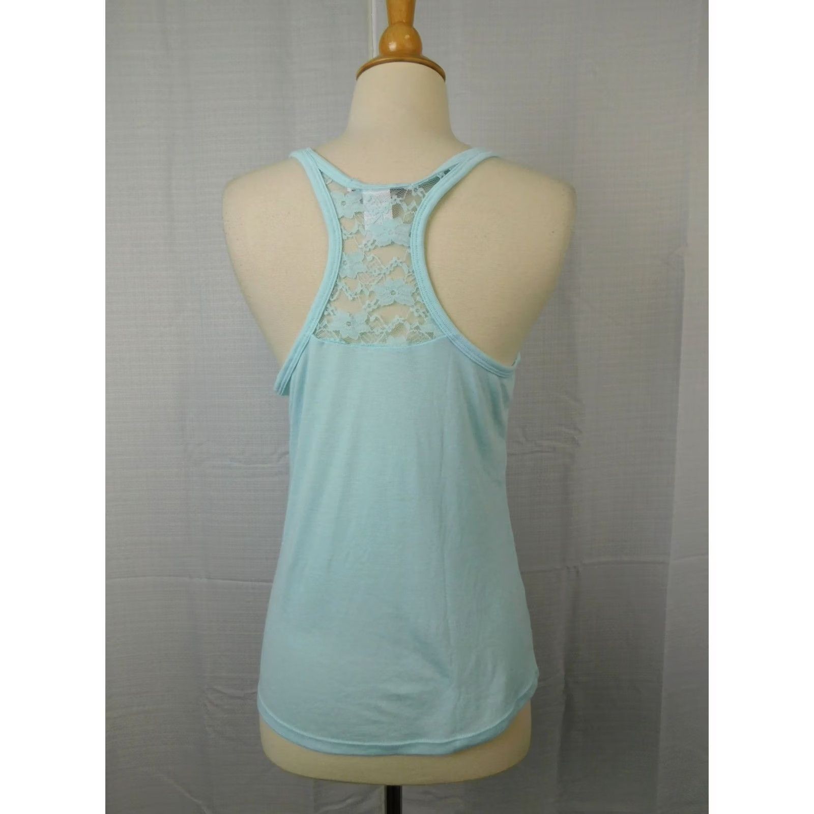 Vintage Linea Donatella Lace-Back Studded Bridal Bachelorette Tank Top Blue Large Shirt Womens Size L / US 10 / IT 46 - 4 Thumbnail