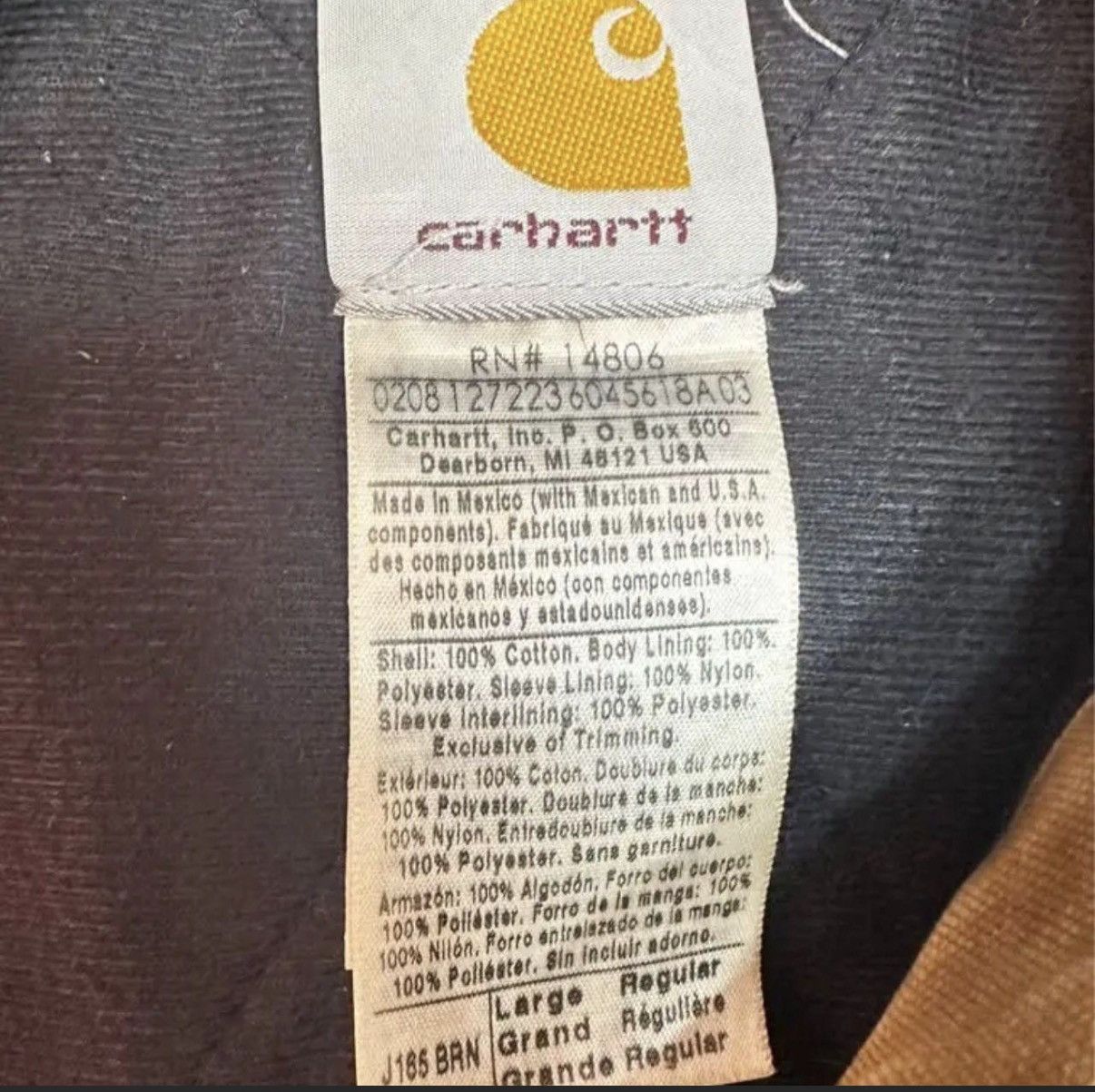 Carhartt Carhartt Bomber Jacket J165 L (2008) Great Fading Size US L / EU 52-54 / 3 - 4 Thumbnail