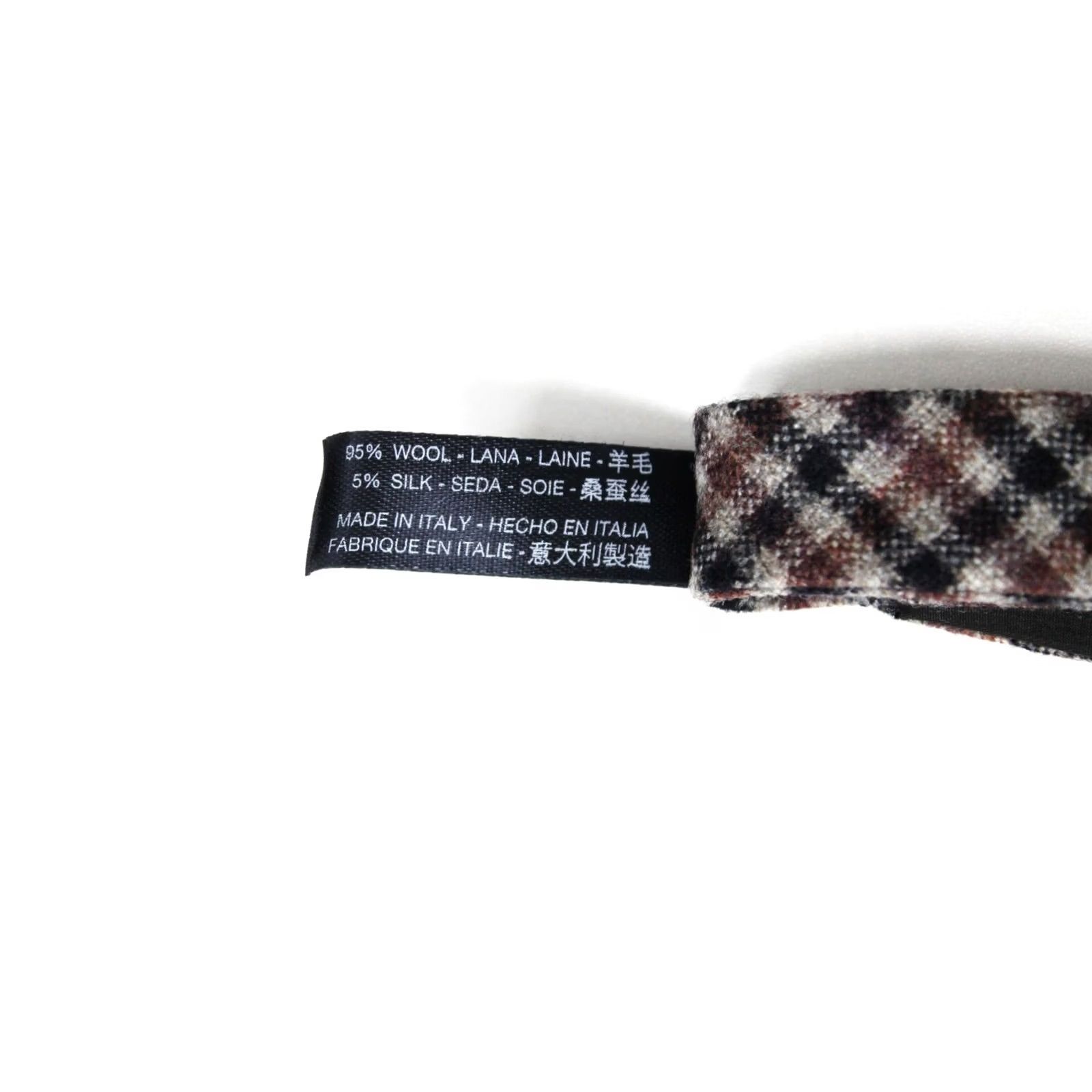 Suitsupply SUITSUPPLY Check Pink Bow Tie Men's ONE SIZE Wool Silk Adjustable Formal Tied Size ONE SIZE - 5 Thumbnail