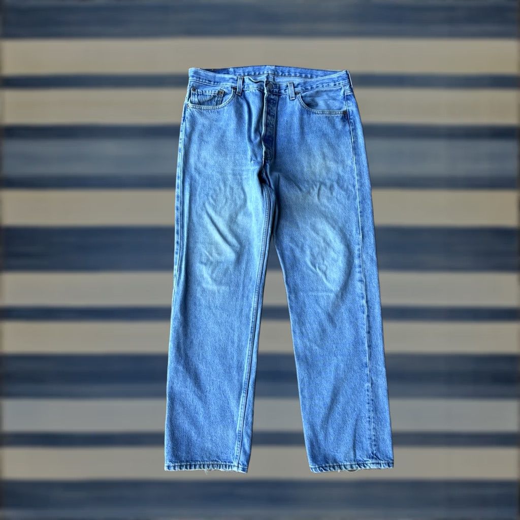 Levi's Vintage 90s Levi'S 501 XX Jeans 38x32 Blue Denim - Mid Rise - Button Details - Style - Distressed - USA Size US 38 / EU 54 - 1 Thumbnail