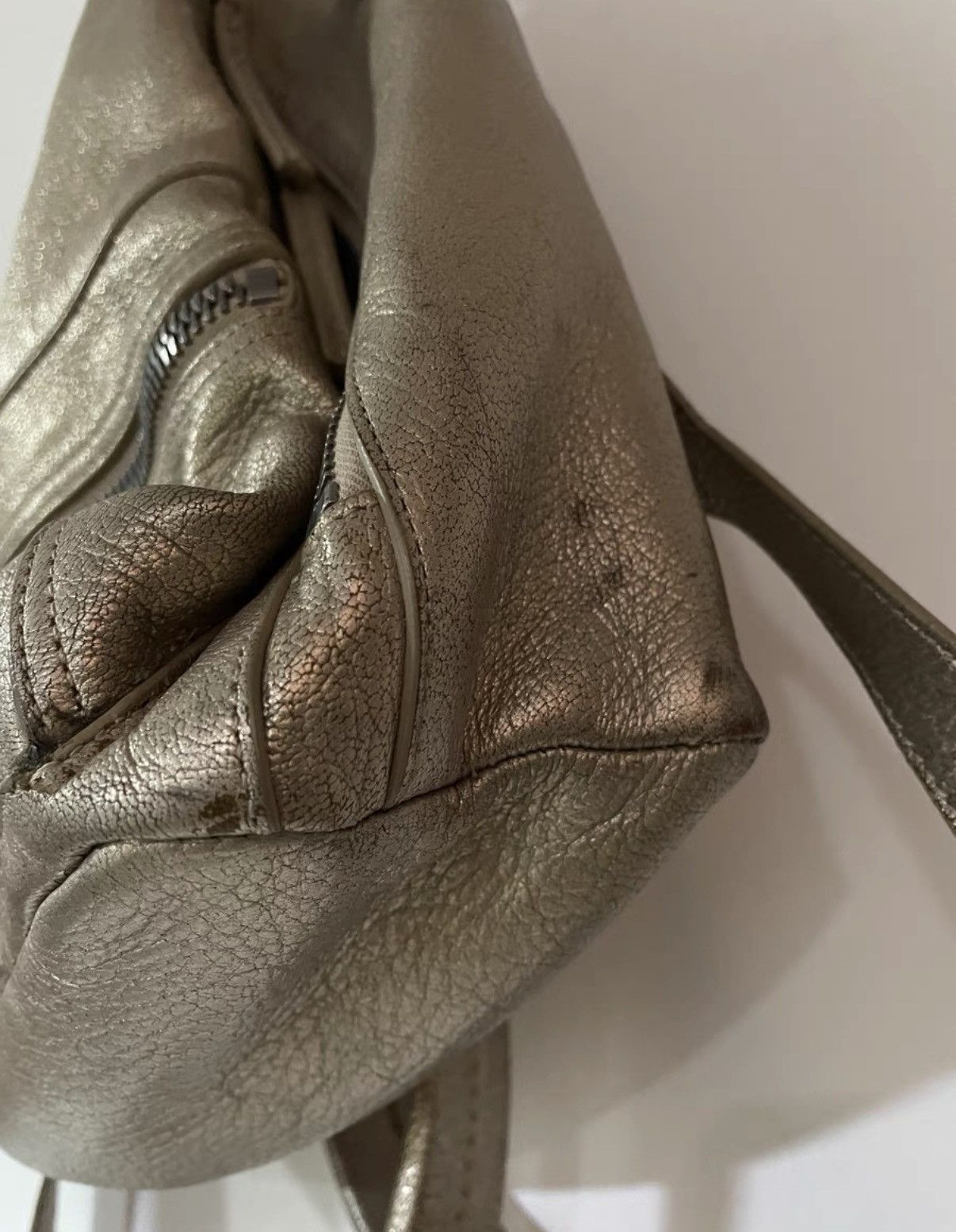 Rick Owens Rick Owens Mainline Champagne Leather Small Backpack Size ONE SIZE - 6 Thumbnail