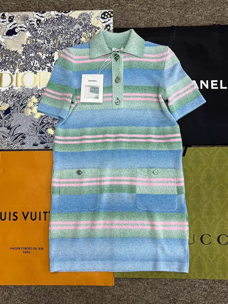 Chanel chanel 23 Spring and Summer Preview Colour Block Dress Size XXS / US 00 / IT 34 - 1 Thumbnail