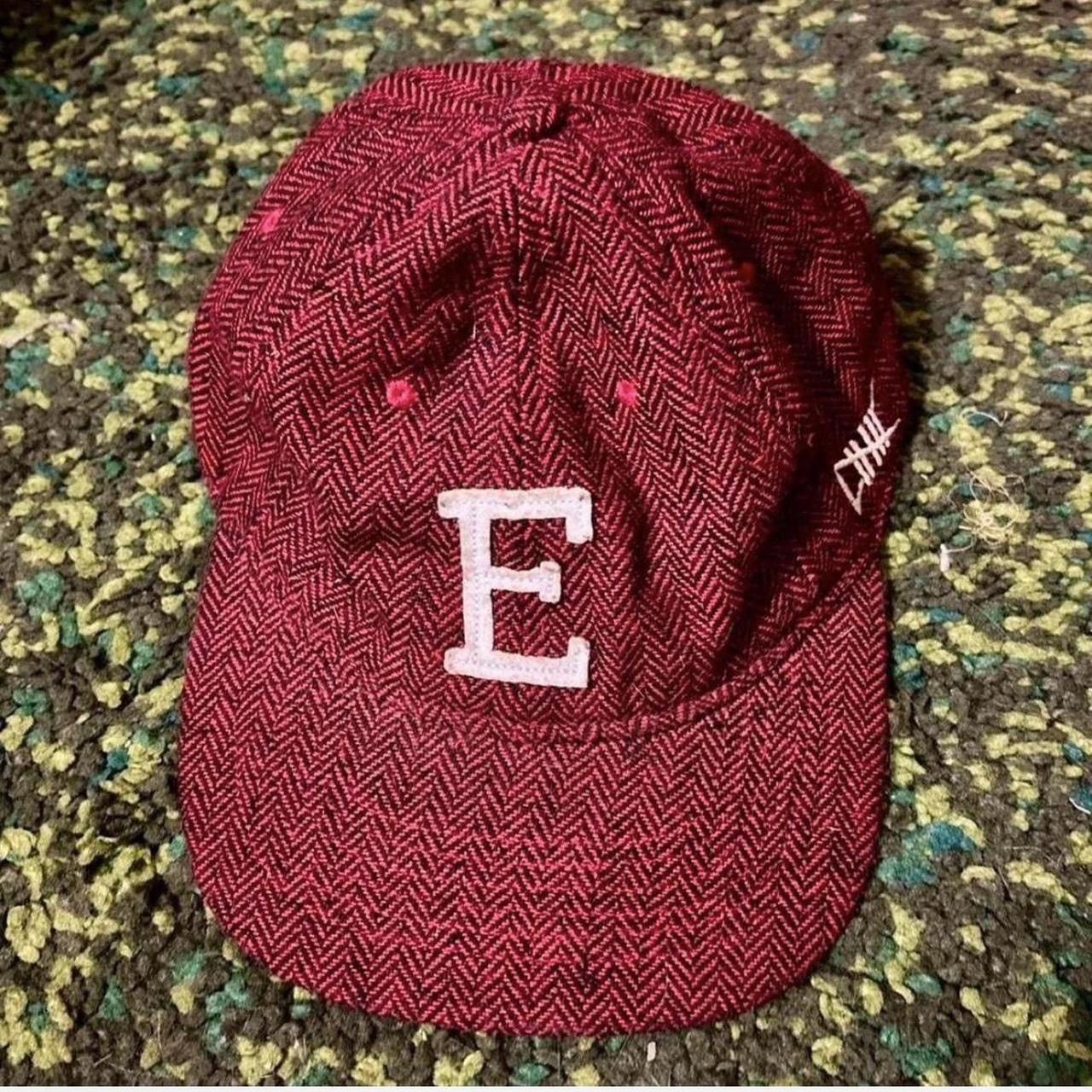 Ethik Ethik Embroidered Burgundy Herringbone Hat Size ONE SIZE - 1 Thumbnail
