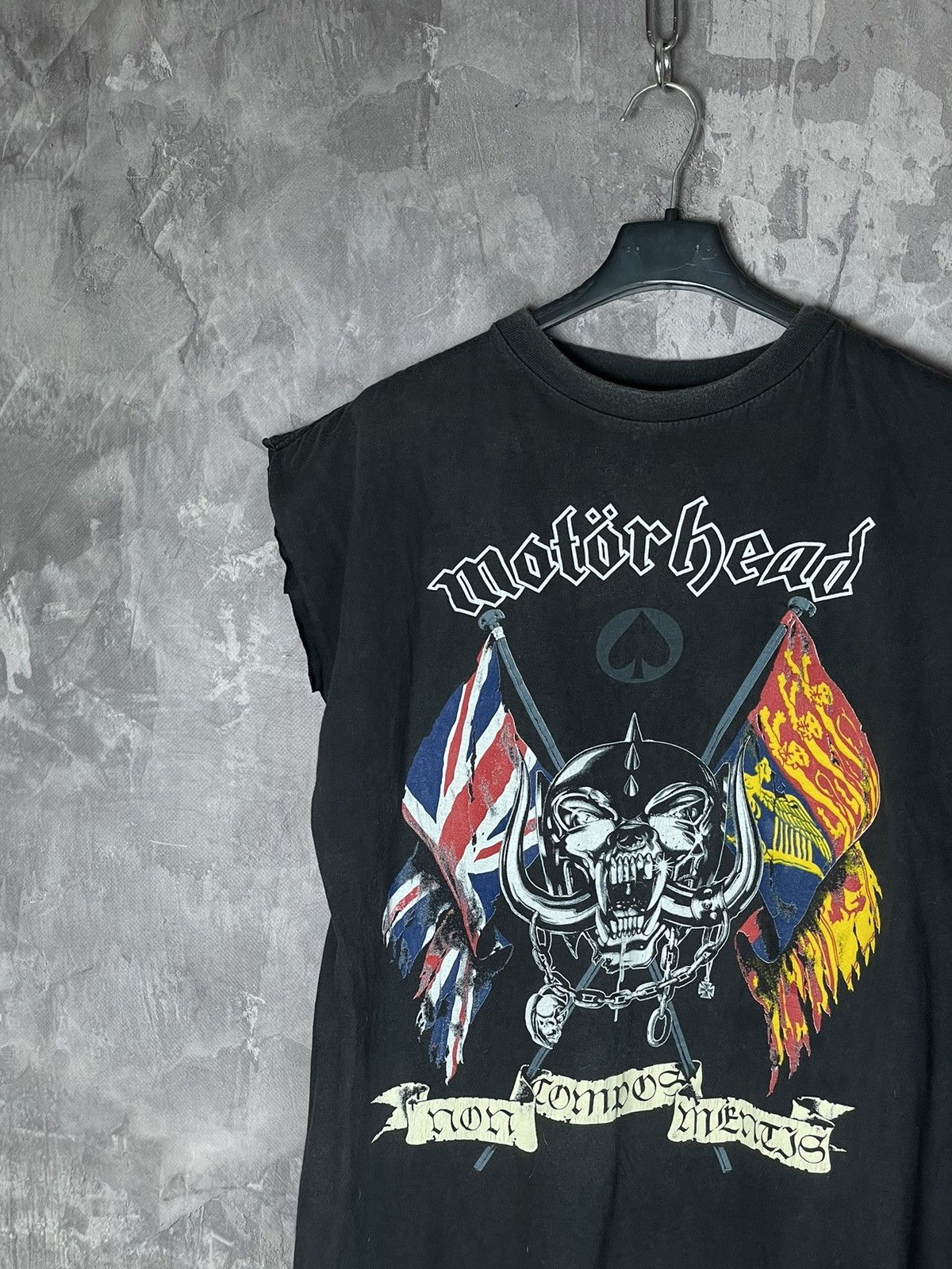 Band Tees × Vintage Motorhead Crazy 1991 Cutoff Lemmy Tour Single stich Tee Size US M / EU 48-50 / 2 - 4 Thumbnail