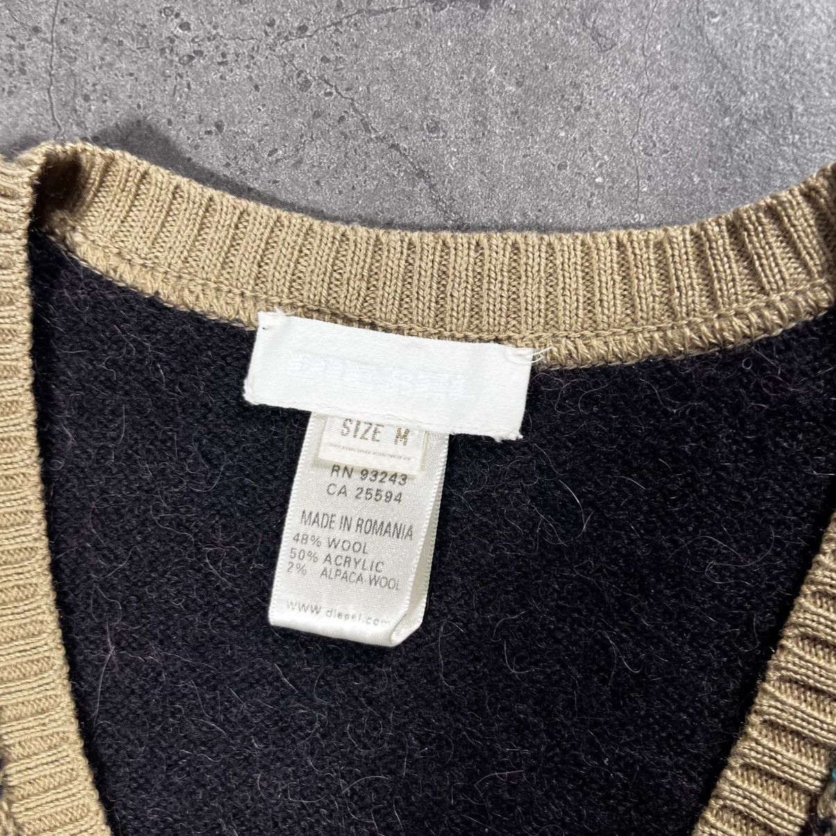 Diesel Vintage 00s Diesel Alpaca Wool Vest Knit Sweater Old Money Size US M / EU 48-50 / 2 - 8 Thumbnail
