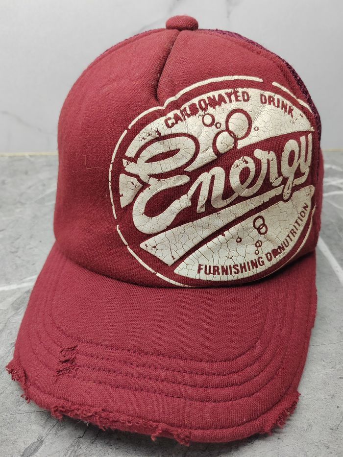 Japanese Brand Vintage Carbonated Drink Energy Distressed Trucker Hat Cap Size ONE SIZE - 1 Thumbnail