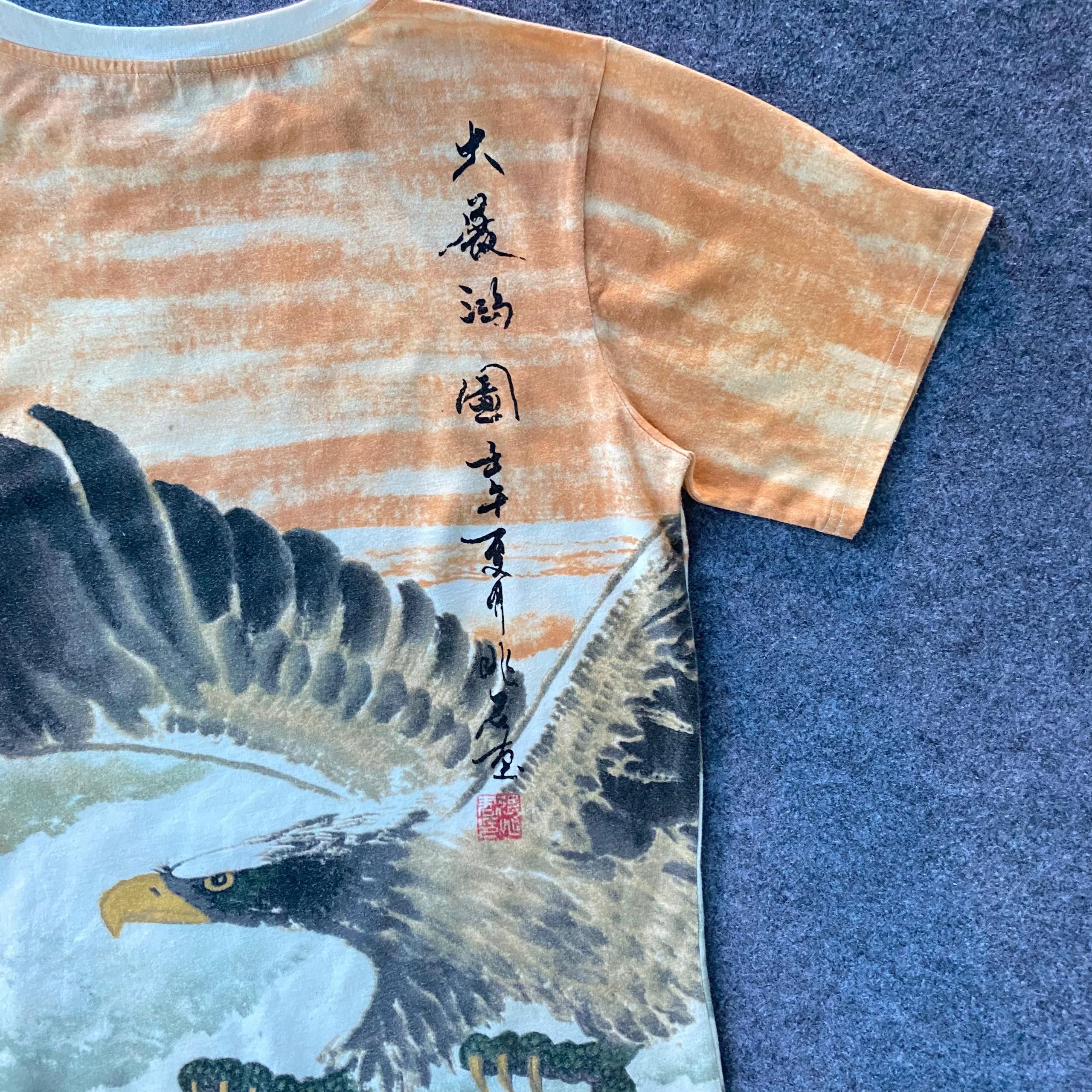 Japanese Brand Vintage Japanese Brand Eagle Picture Tshirt Size US L / EU 52-54 / 3 - 9 Thumbnail