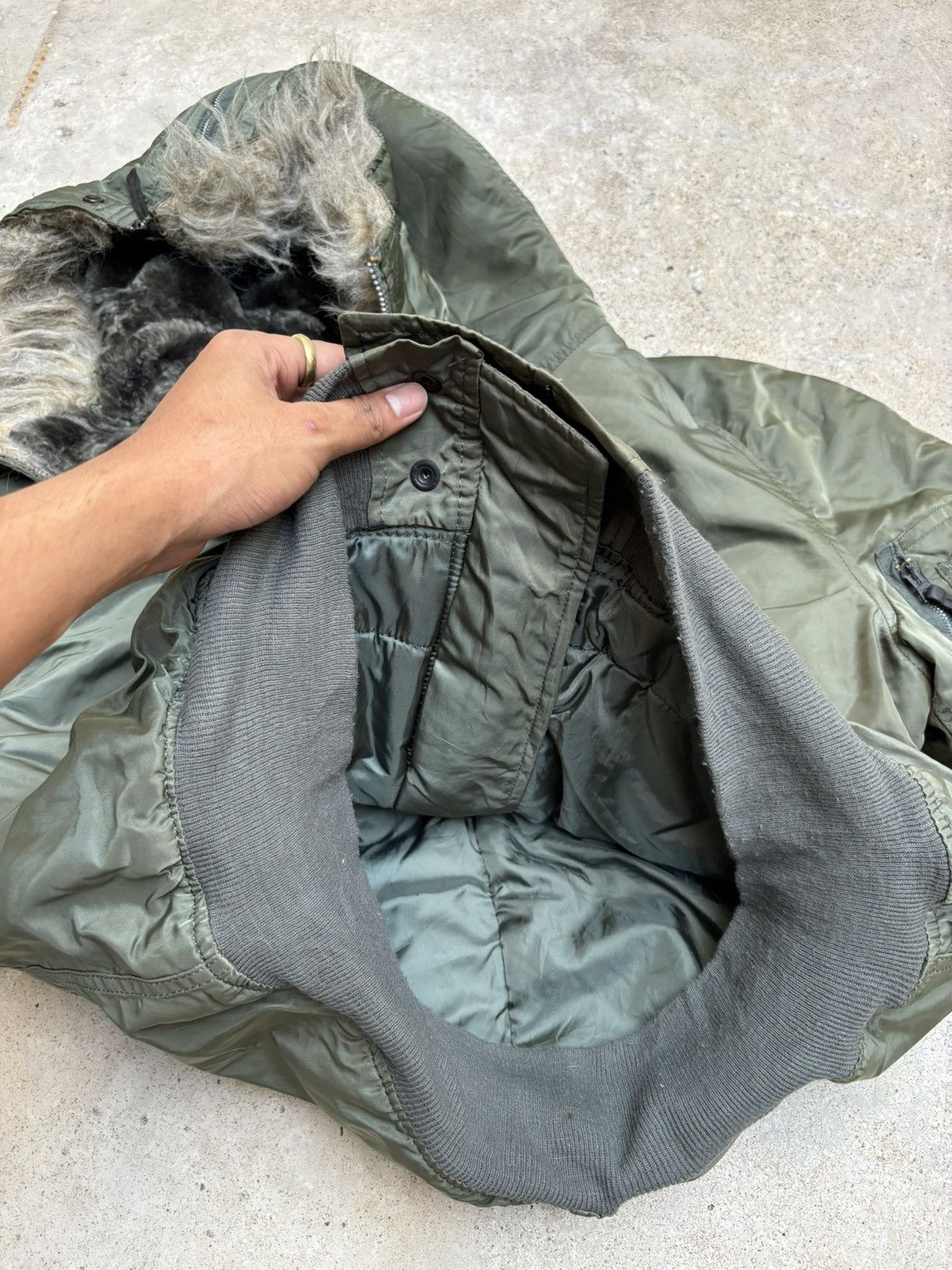 Alpha Industries Vintage N-2B ALPHA Fur Bomber Jacket Green Size US L / EU 52-54 / 3 - 14 Thumbnail