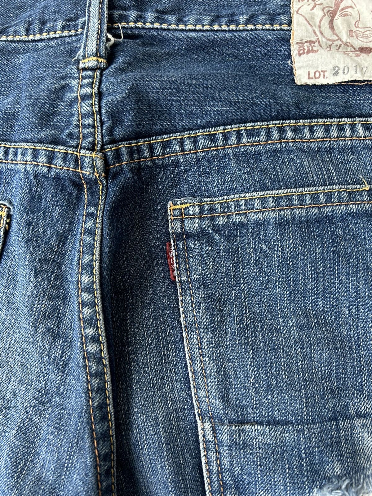 Evisu ‘2000’ Vintage Evisu Distressed Jeans Size US 30 / EU 46 - 16 Thumbnail