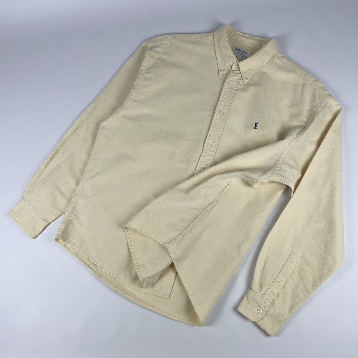 Yves Saint Laurent Vintage Yves Saint Lauren YSL cotton Shirt Button up Size US XL / EU 56 / 4 - 6 Thumbnail