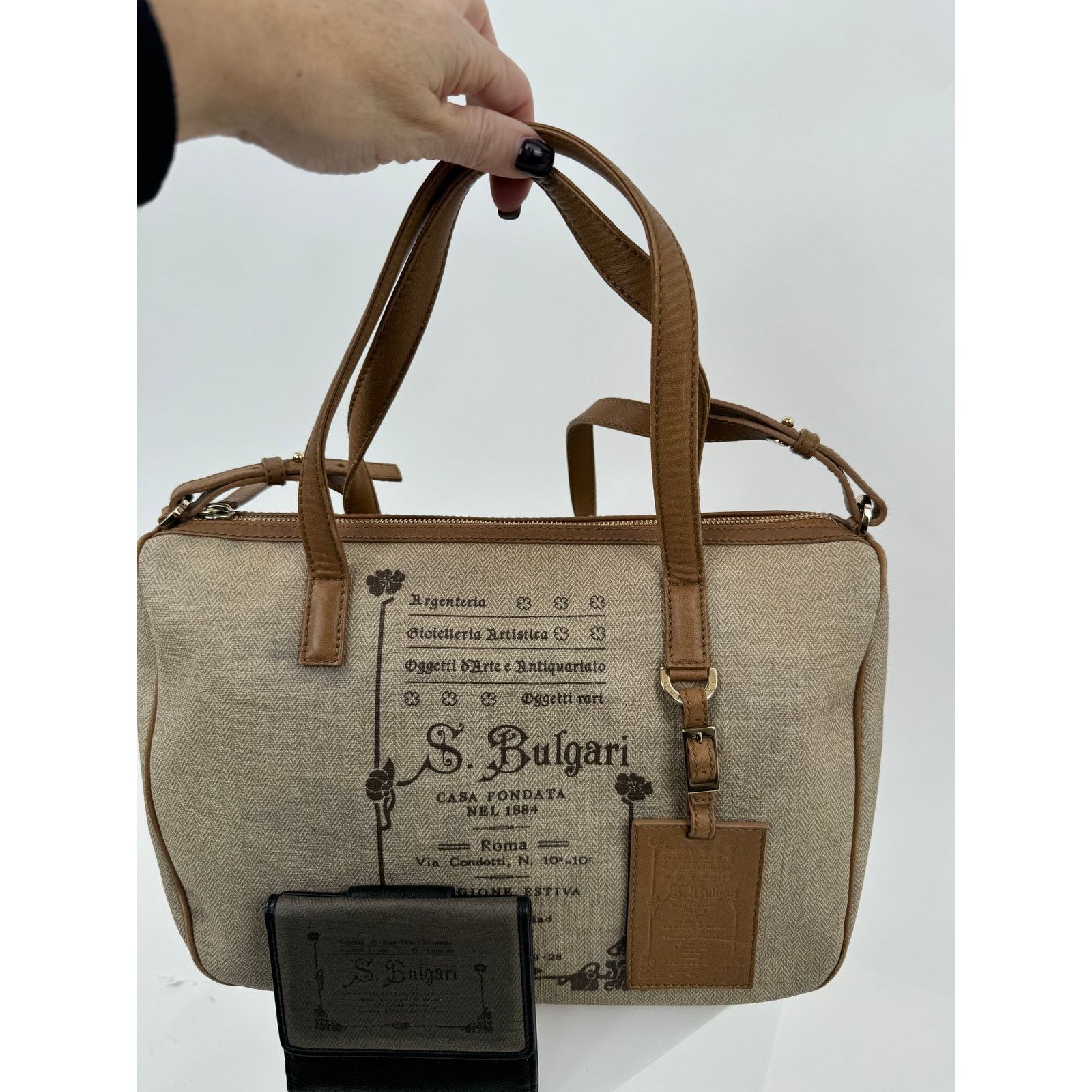 Bvlgari Bulgari Speedy Type Bag Long Strap Matching Trifold Wallet Size ONE SIZE - 6 Thumbnail
