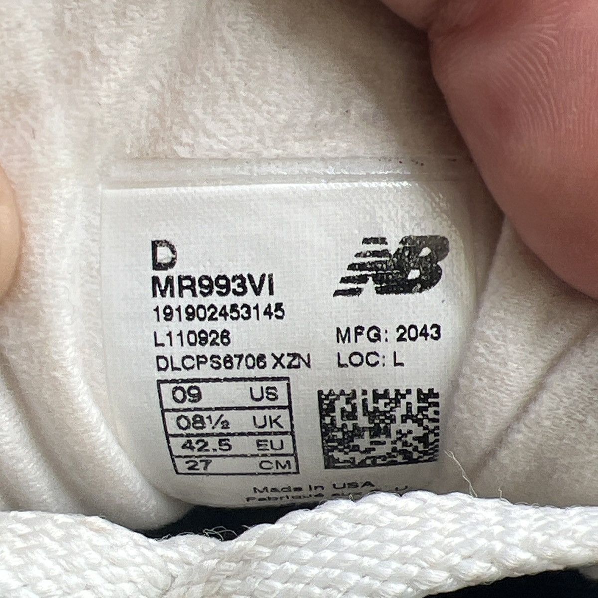 New Balance 993 navy white Size US 9 / EU 42 - 9 Thumbnail