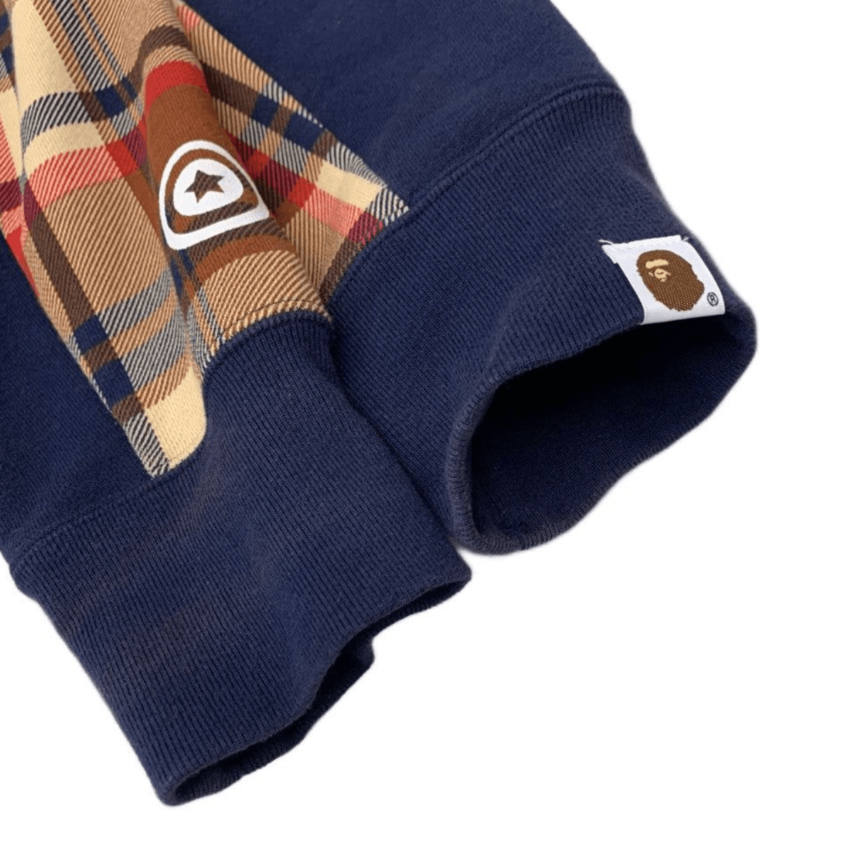Bape Bape Plaid Half Shark Navy Full Zip Hoodie M Size US M / EU 48-50 / 2 - 4 Thumbnail