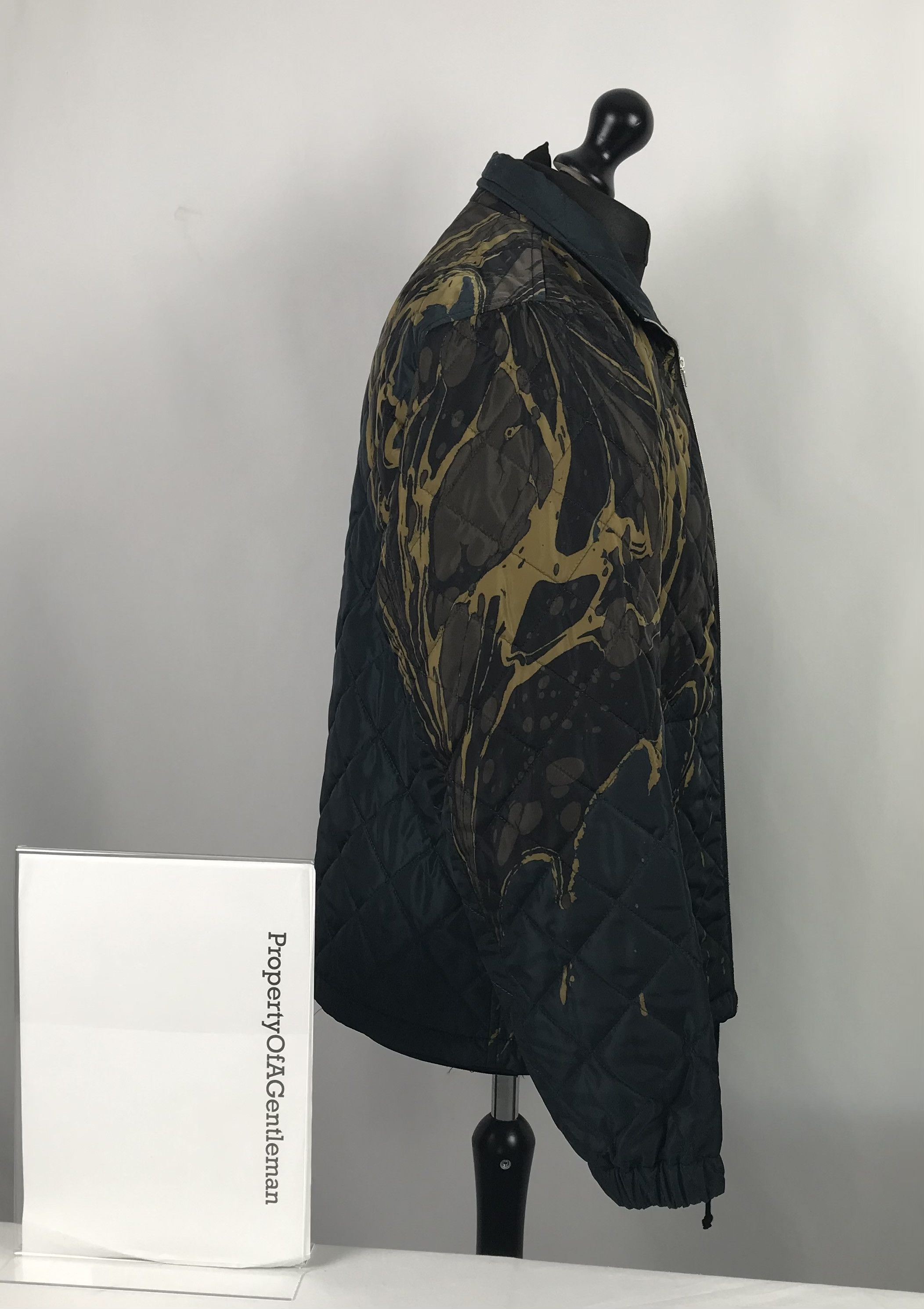 Dries Van Noten Dries Van Noten Marbled Green Light Puffa Jacket Size US L / EU 52-54 / 3 - 2 Thumbnail