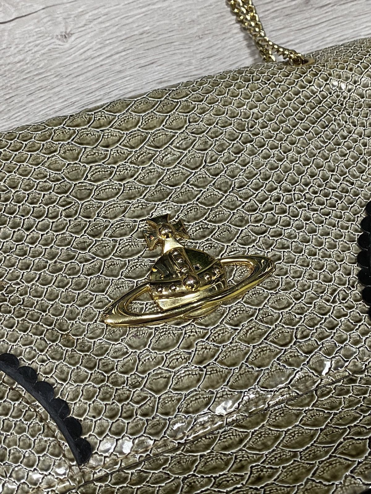 Vivienne Westwood Vivienne Westwood 🐍 RARE Frilly Snake chain bag big orb Size ONE SIZE - 4 Thumbnail