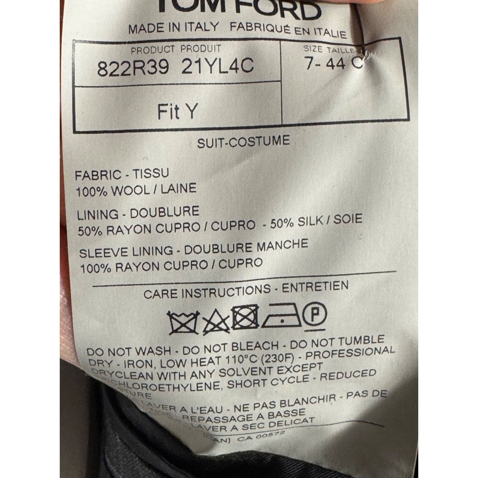 Tom Ford Tom Ford 2pc Charcoal Prince of Wales Peak Suit 36S 31x32 Size 36S - 4 Thumbnail