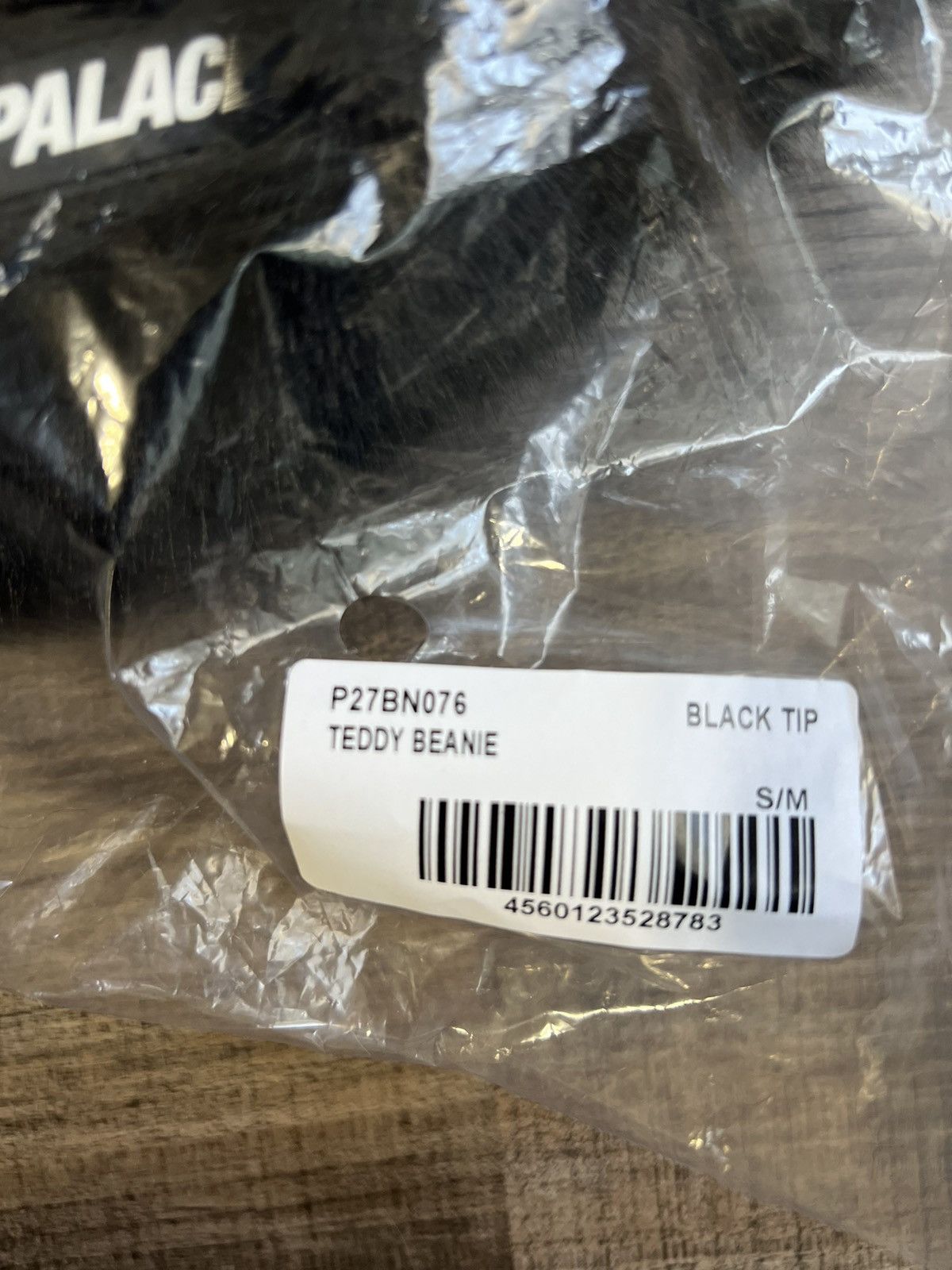 Palace Palace Teddy Beanie S/M Black Tip Size ONE SIZE - 2 Thumbnail