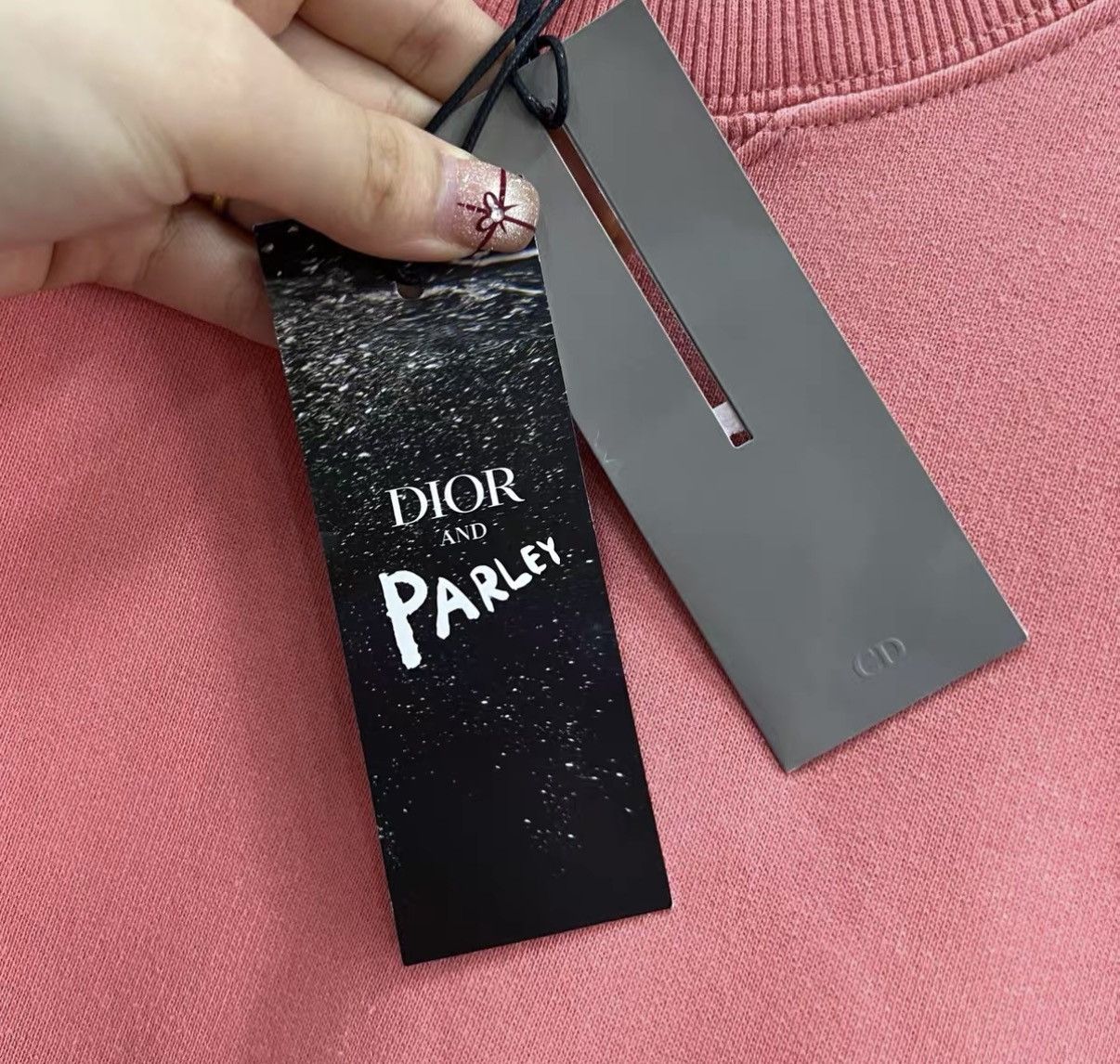 Dior Dior Baby Pink Spliced Drawstring Sweatshirt J41 Size XXL / US 16-18 / IT 52-54 - 4 Thumbnail