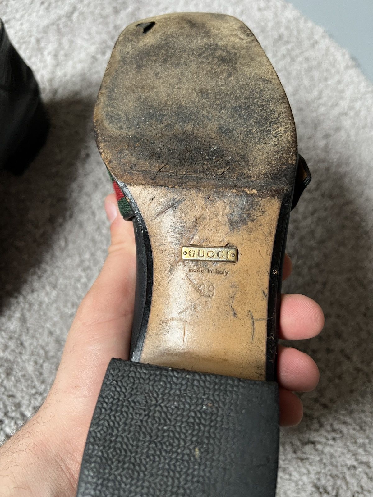 Gucci Gucci Leather Loafers with Double G Size US 6 / EU 39 - 7 Thumbnail