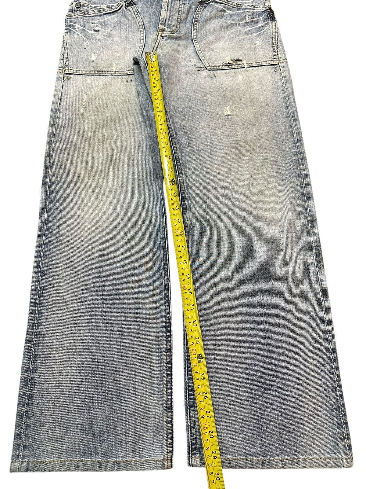 Hysteric Glamour Vintage Japanese Brand Blue Faded Wash Style Baggy Jeans Size US 34 / EU 50 - 13 Thumbnail