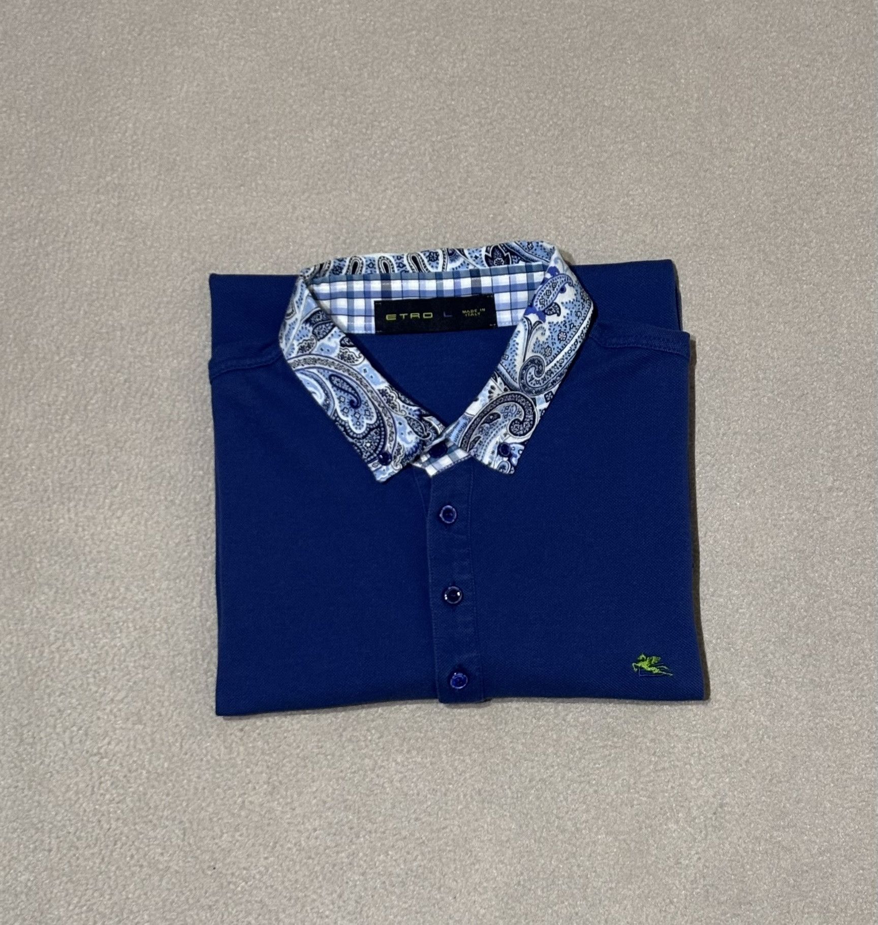 Etro Polo Etro Blue Large Size US L / EU 52-54 / 3 - 17 Thumbnail