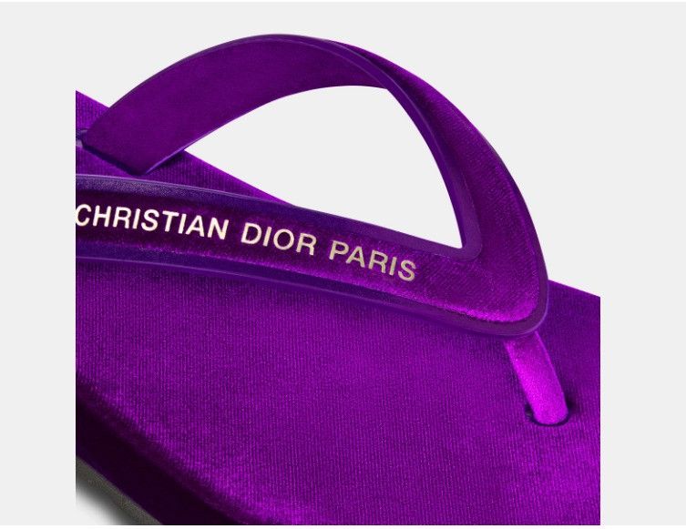 Dior o1w1db11024 Thong Sandals in Purple Size US 8 / IT 38 - 4 Thumbnail