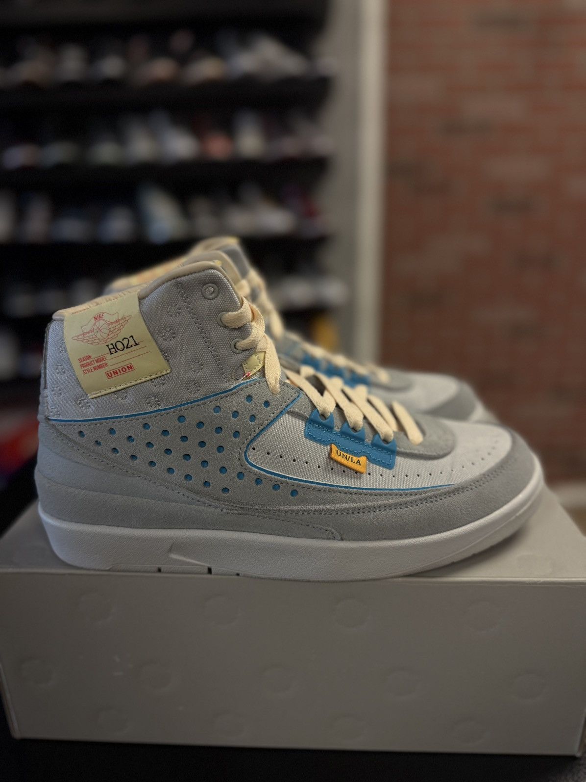 Jordan Brand × Nike Jordan 2 High Top Union Size 9 Blue Clean W Box Size US 9 / EU 42 - 1 Thumbnail