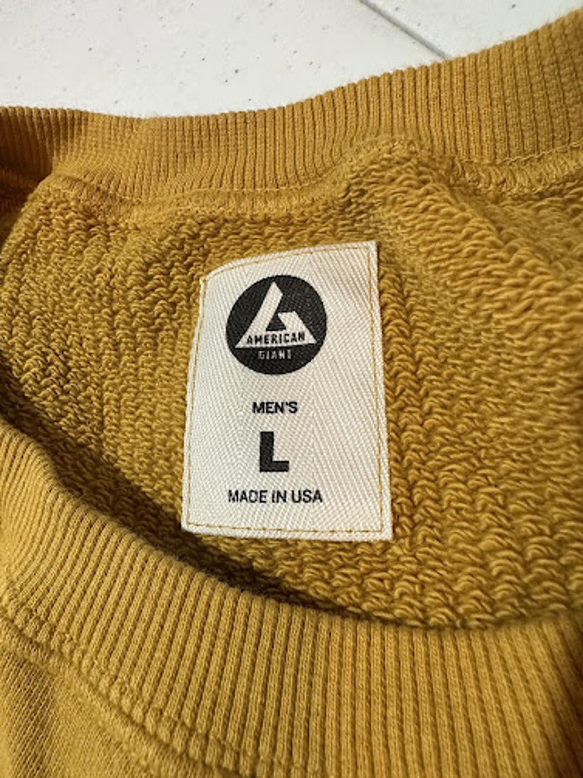 American Giant American Giant Made USA Mustard Crewneck Sweatshirt L Size US L / EU 52-54 / 3 - 4 Thumbnail