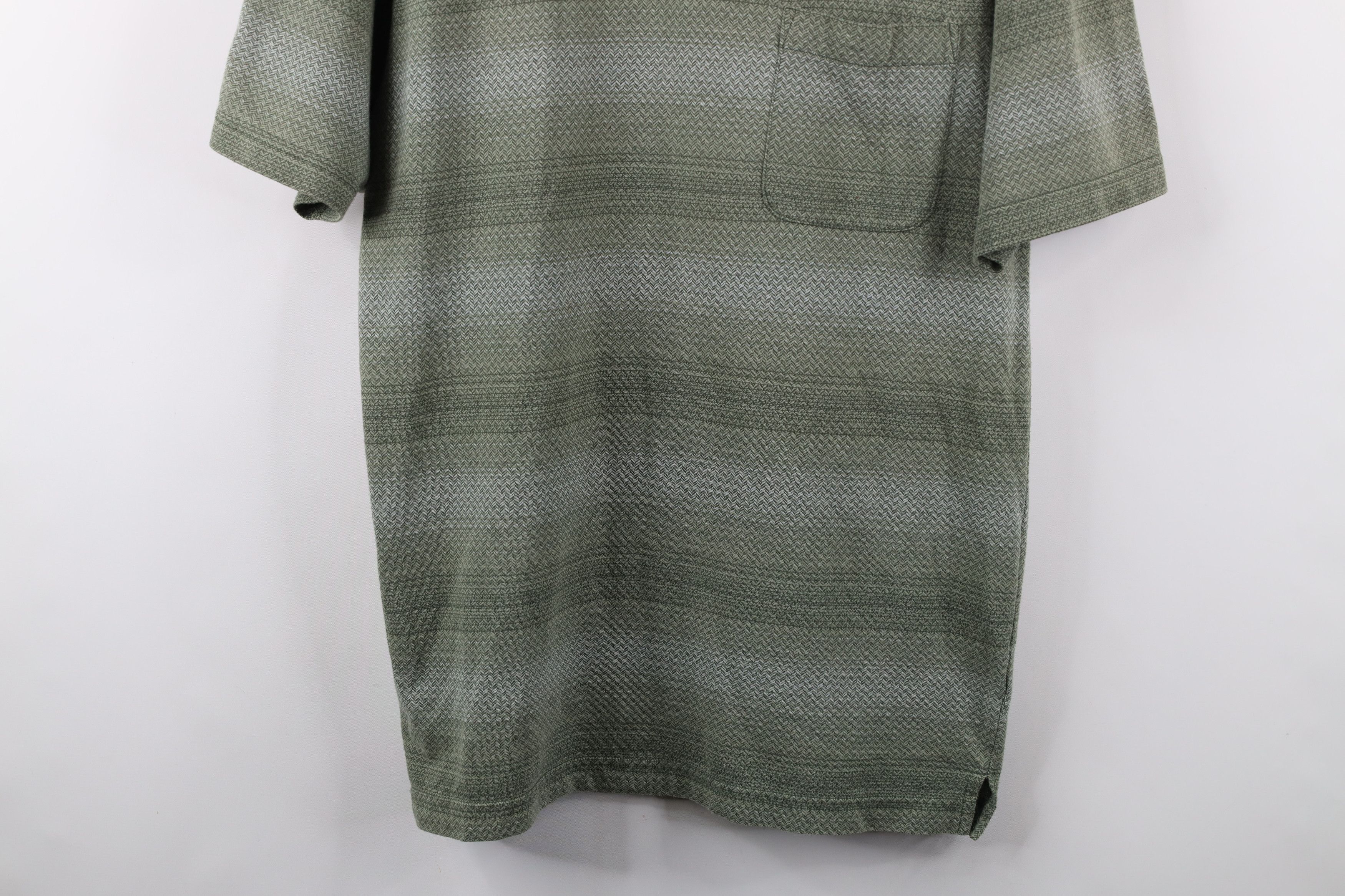 Vintage Vintage 90s Streetwear Herringbone Golf Polo Shirt Green Size US L / EU 52-54 / 3 - 3 Thumbnail