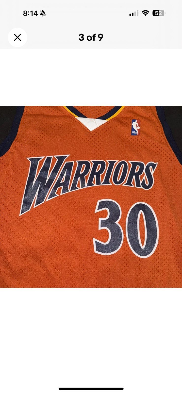 Mitchell & Ness Mitchell & Ness Stephen Curry Warriors Orange Jersey Men XL Size US XL / EU 56 / 4 - 3 Thumbnail