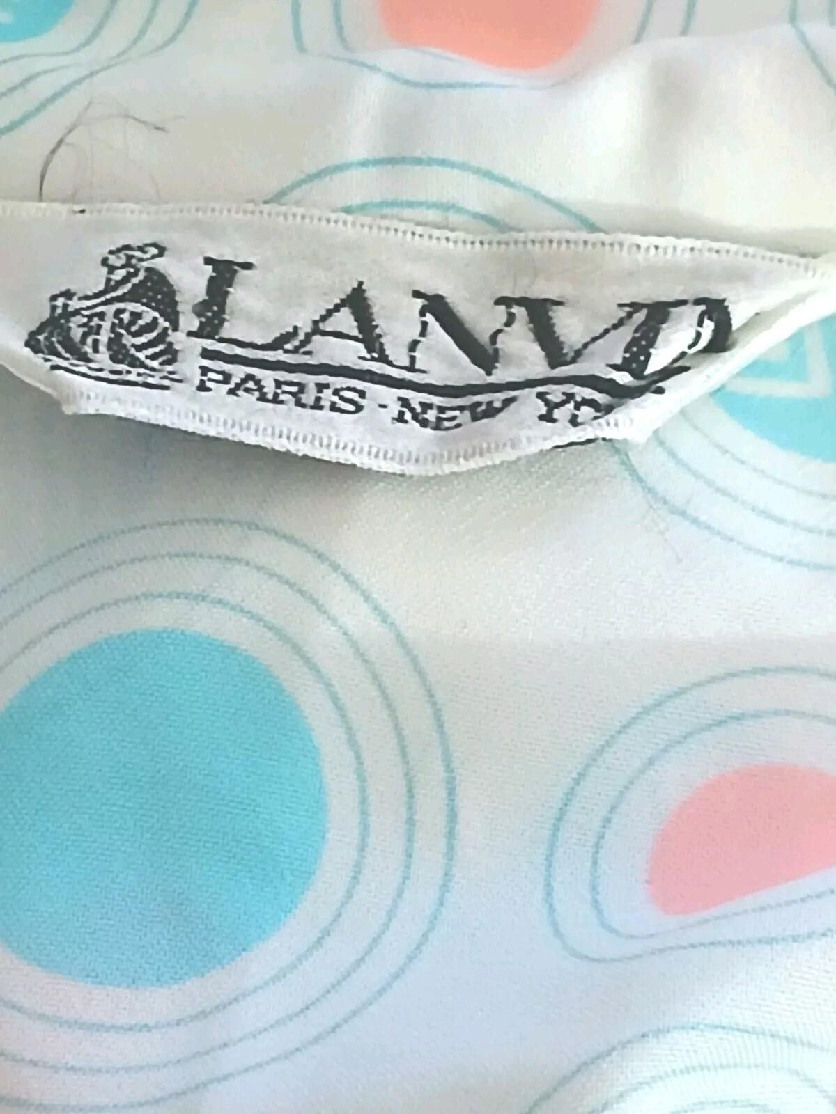 Lanvin 60's LANVIN Logo Patterned US 14/EU 46 Women's Shirt Dress Size XL / US 12-14 / IT 48-50 - 3 Thumbnail