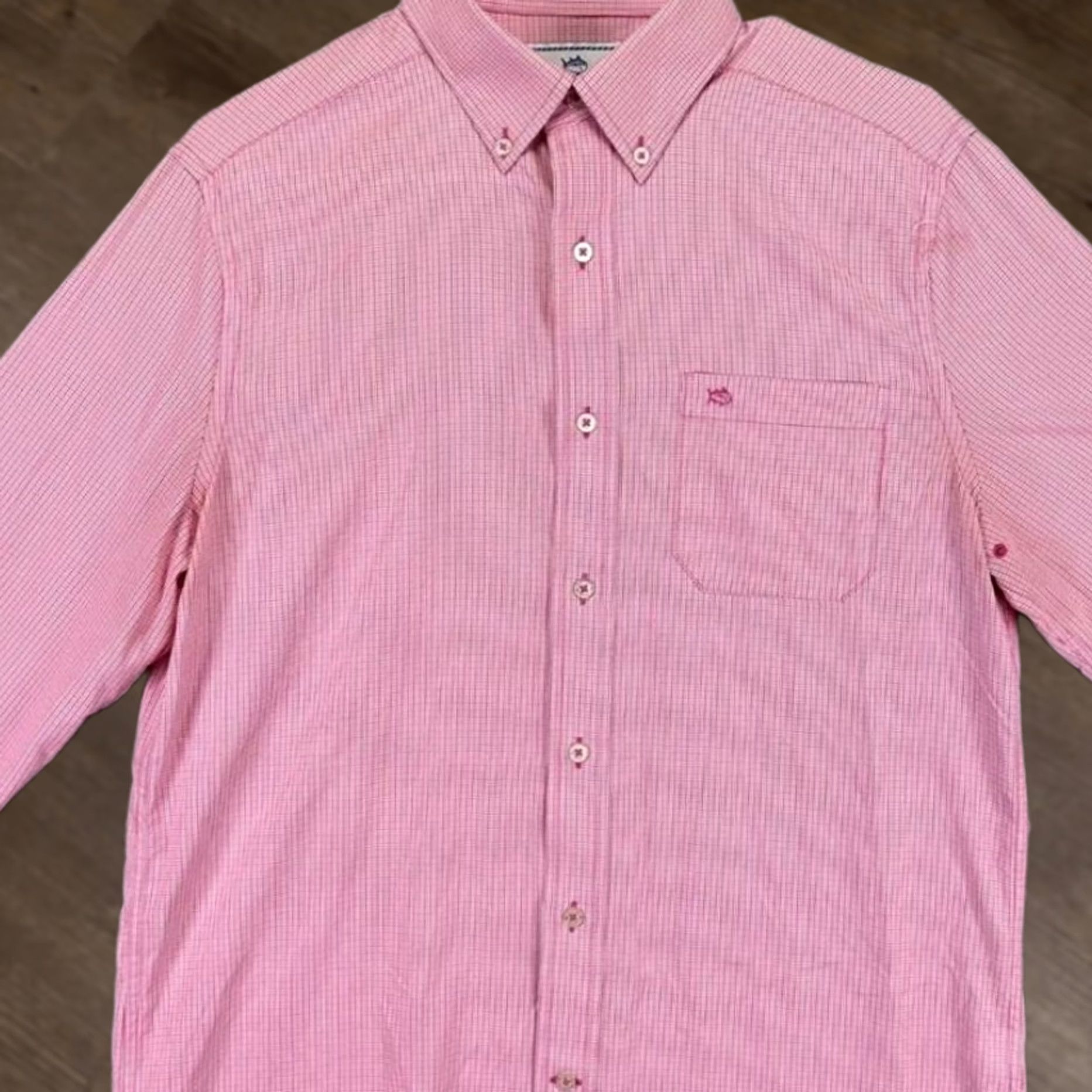 Southern Tide Southern Tide Shirt Adult Small Pink White Plaid Intercoastal Button Down Mens Size US S / EU 44-46 / 1 - 1 Thumbnail